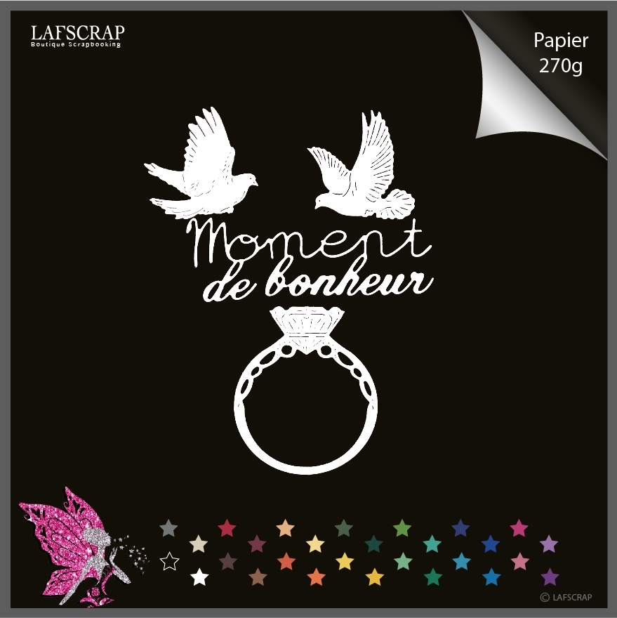 Decoupes Scrapbooking Alliance Bague Mot Moment De Bonheur Mariage Noces Alliance Bague Colombe Decoupe Papier Embellissement Materiel Et Fournitures Mercerie Par Lafscrap