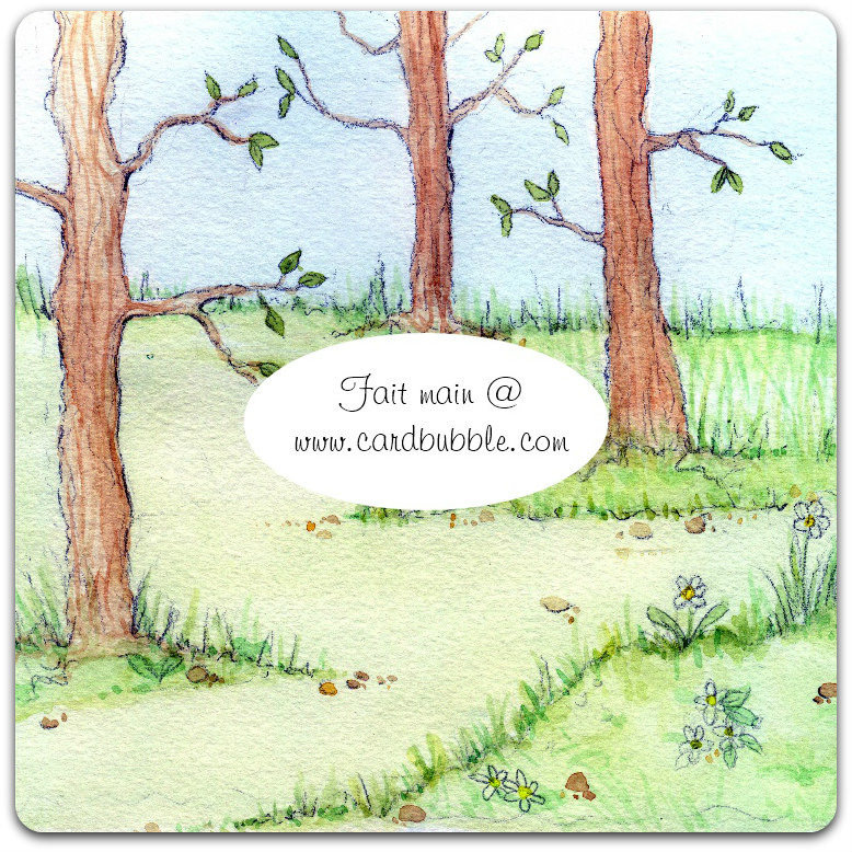 Carte De Vœux Joyeux Anniversaire Creation Originale Fait Main 15cm X 15cm Par Cardbubble