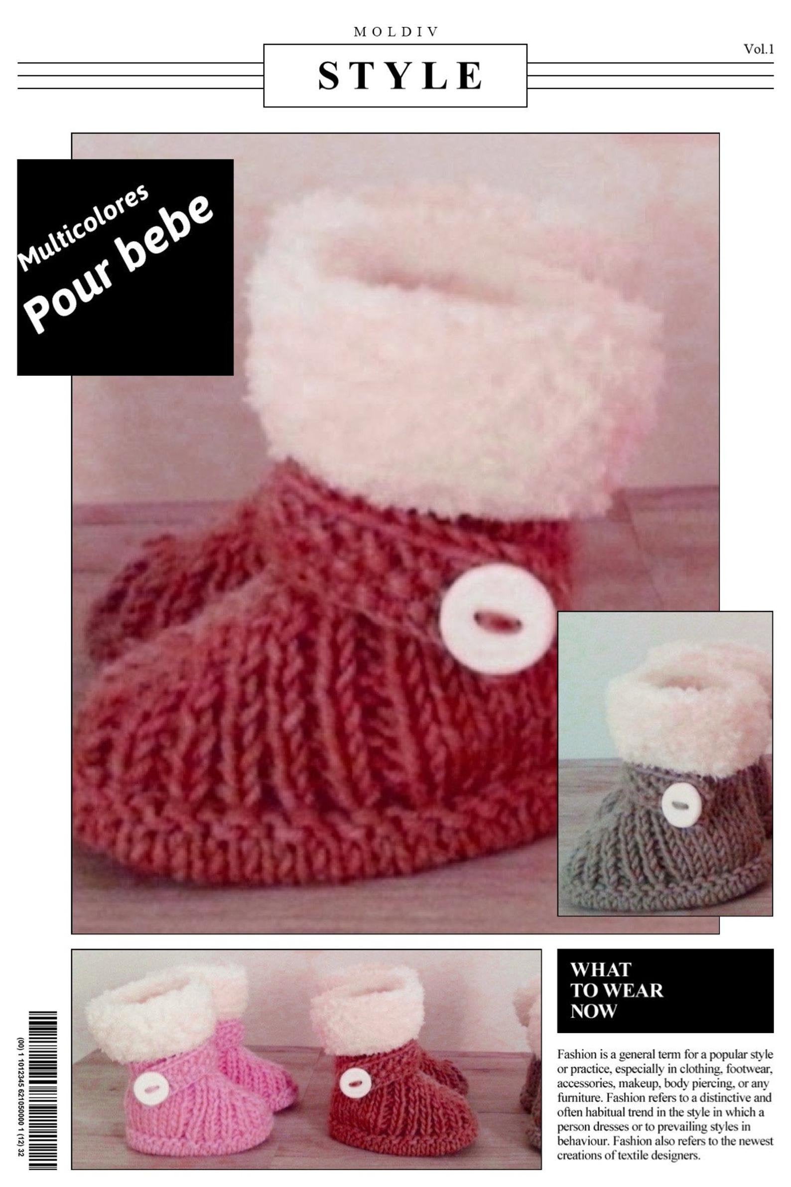 Modele Chaussons Bottes Pour Bebe En Tricot Patron Tutoriels En Francais Format Pdf Patrons Et Modeles Par Yulona