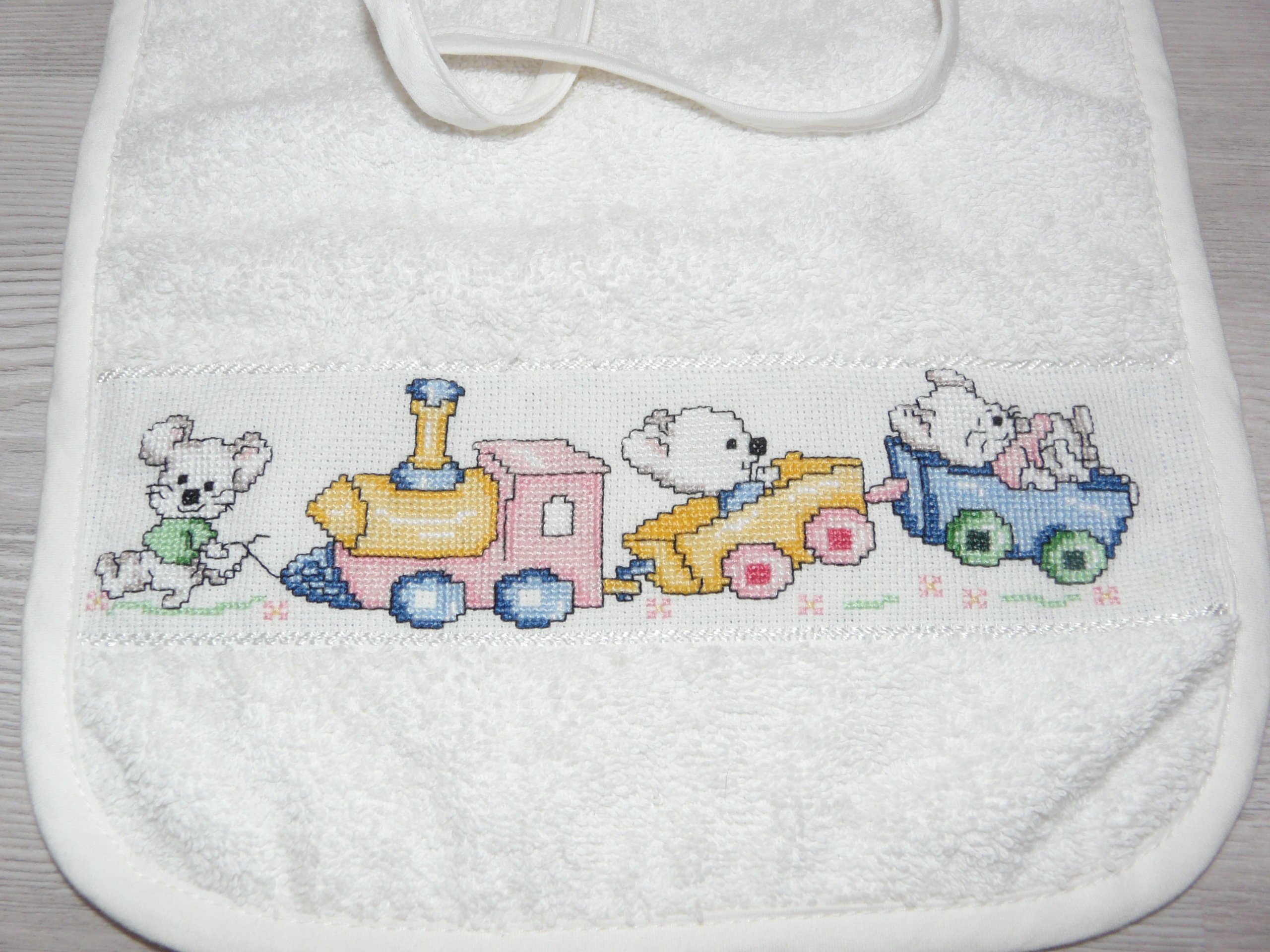 Bavoir Bebe Broderie Points De Croix Lapins Dans Le Train Cadeau Naissance Accessoires Bebe Par Catricote Bavoir Bebe Broderie Points De Croix Lapins Dans Le Train Cadeau Naissance Accessoires Bebe Par Catricote