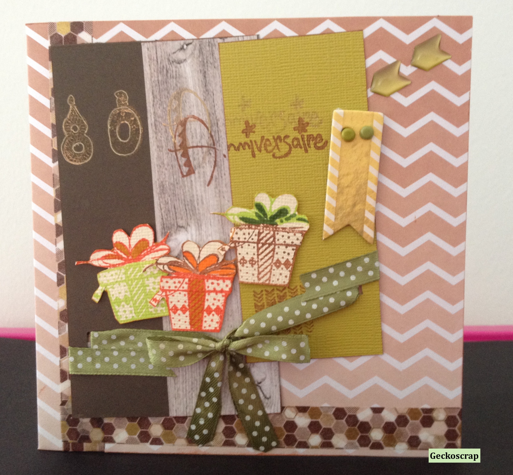 Carte Anniversaire 80 Ans Par Geckoscrap