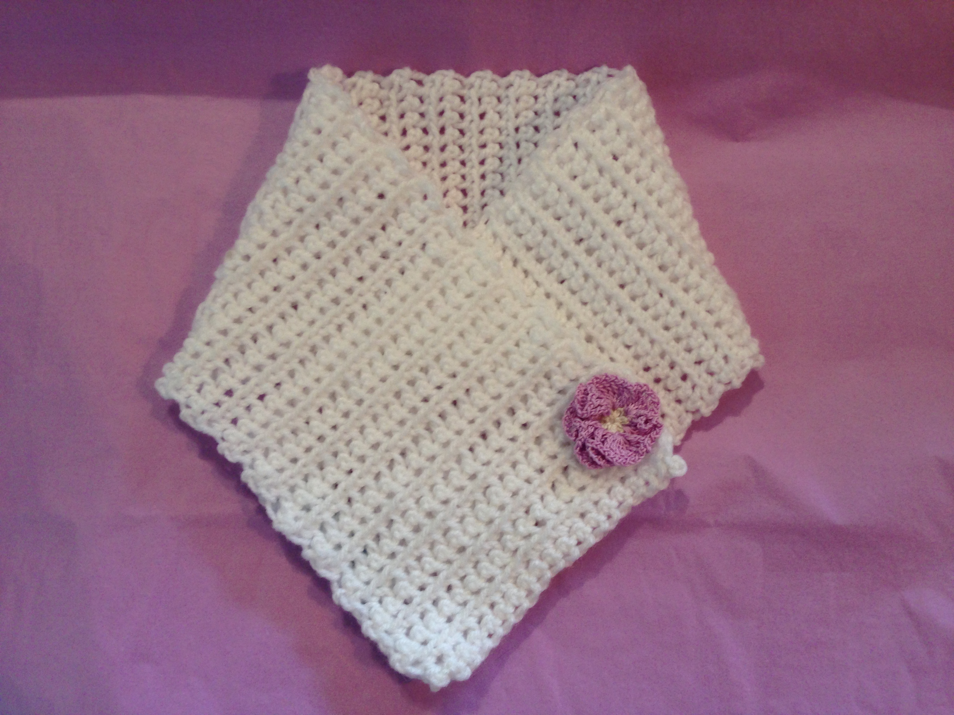 Echarpe Bebe Naissance Au Crochet Blanche Avec Fleur Mauve Accessoires Bebe Par Lafeedesalpilles Echarpe Bebe Naissance Au Crochet Blanche Avec Fleur Mauve Accessoires Bebe Par Lafeedesalpilles