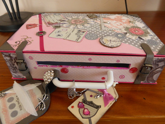 Urne valise pour un anniversaire, personnalisée selon le thème de votre  fête : objets-deco par scrappatouche