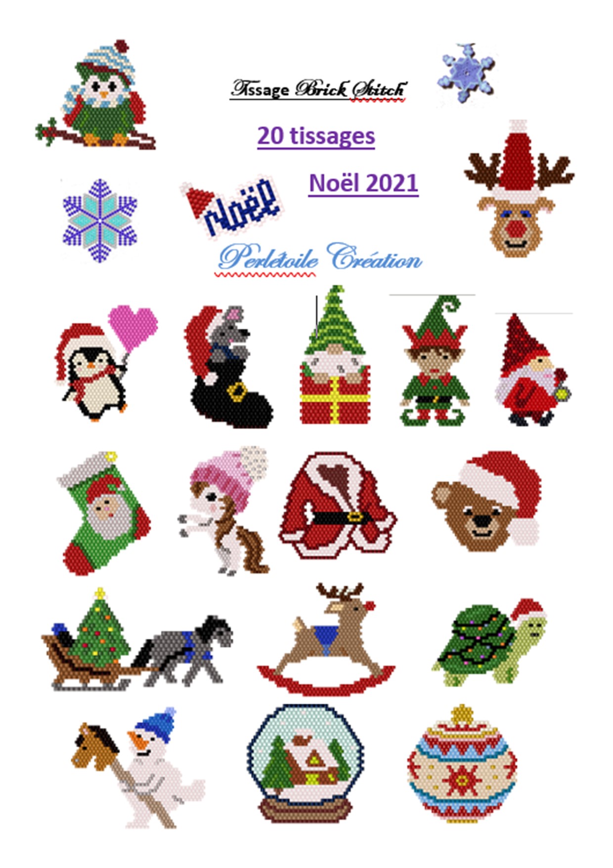Schéma (pattern) : noel 2021 : patrons-et-modeles par perletoilecreation