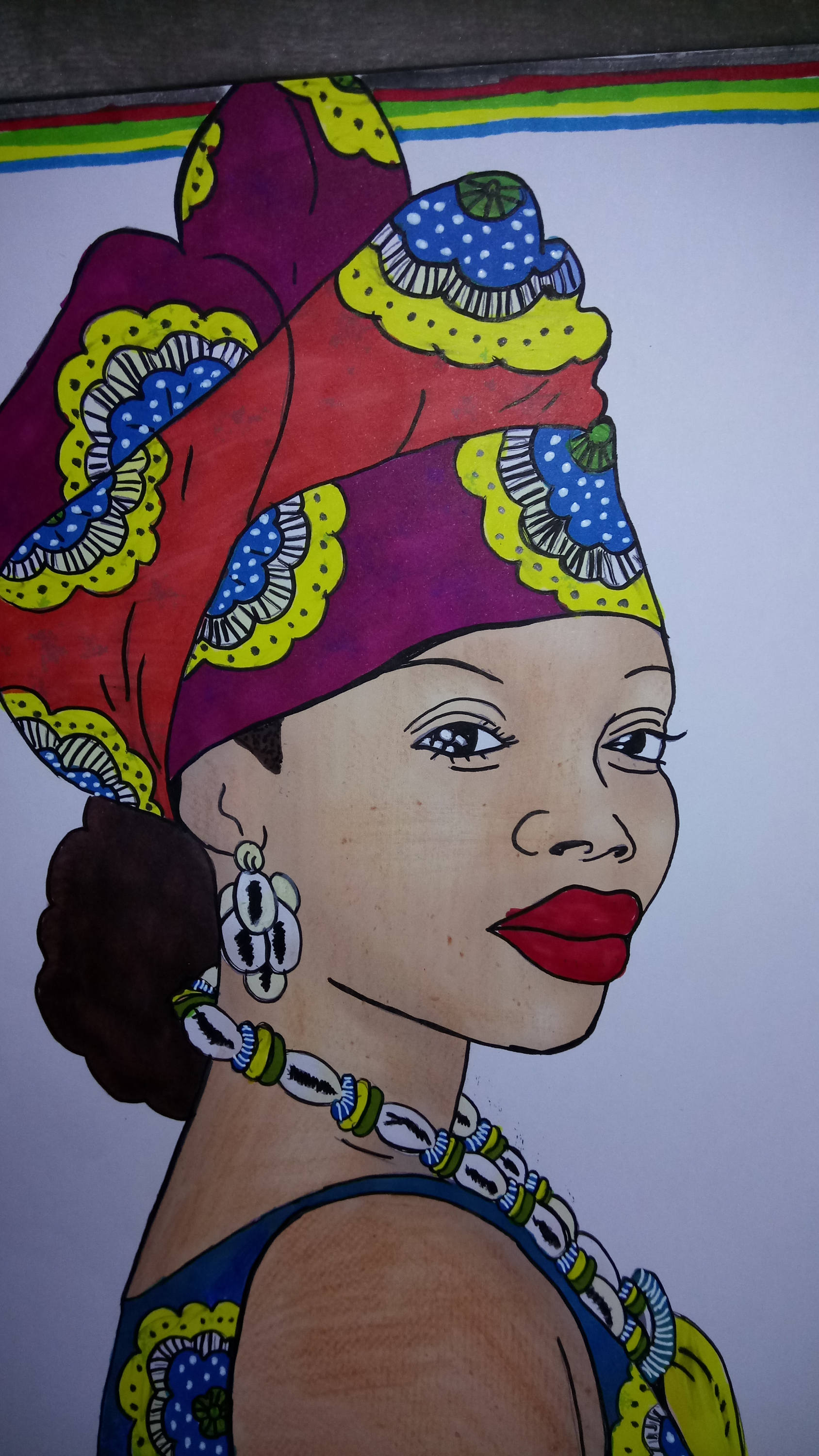 Dessin Visage Femme Africaine Par Eliecreation