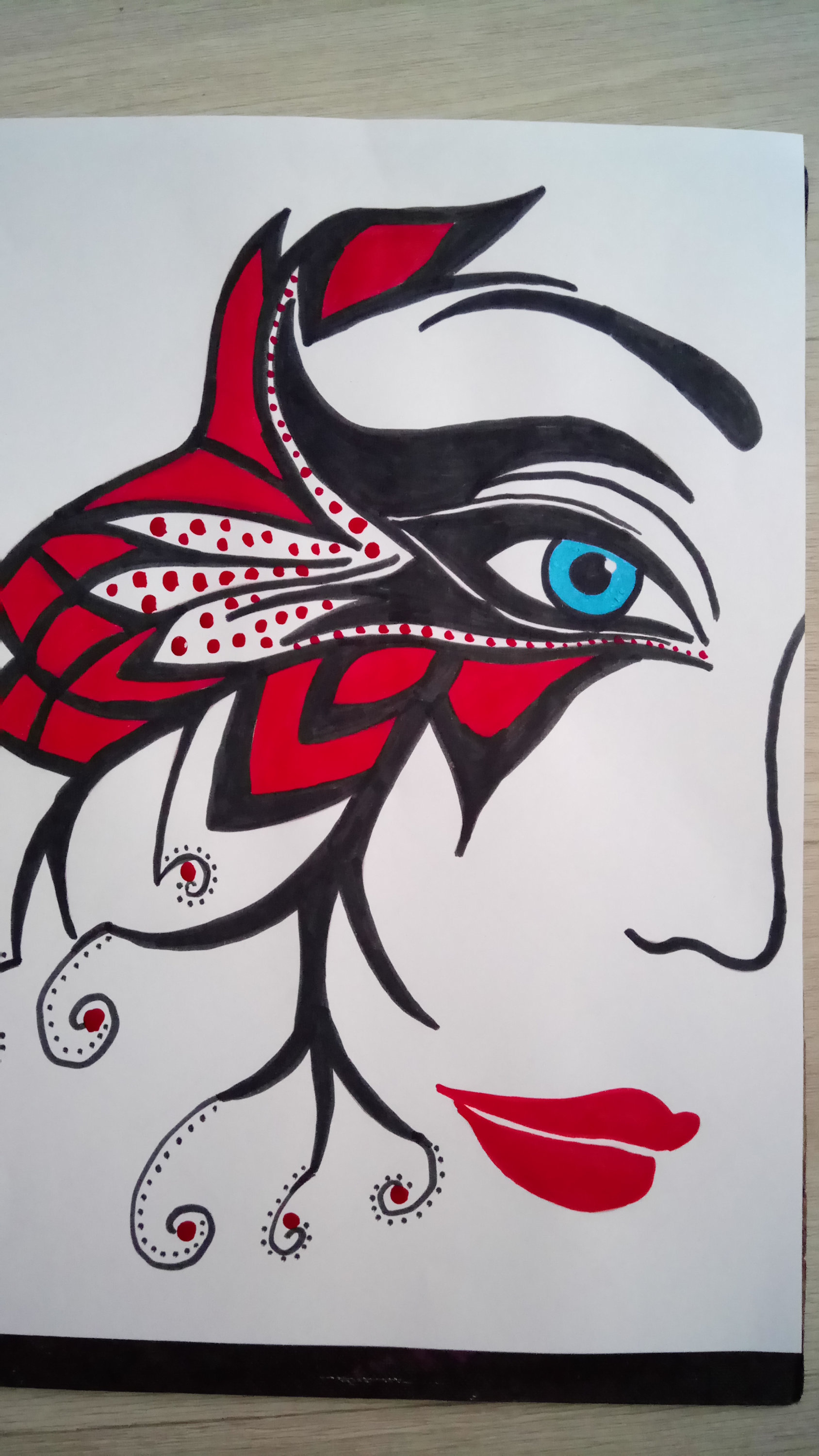 Dessin Femme Visage Abstrait Par Eliecreation