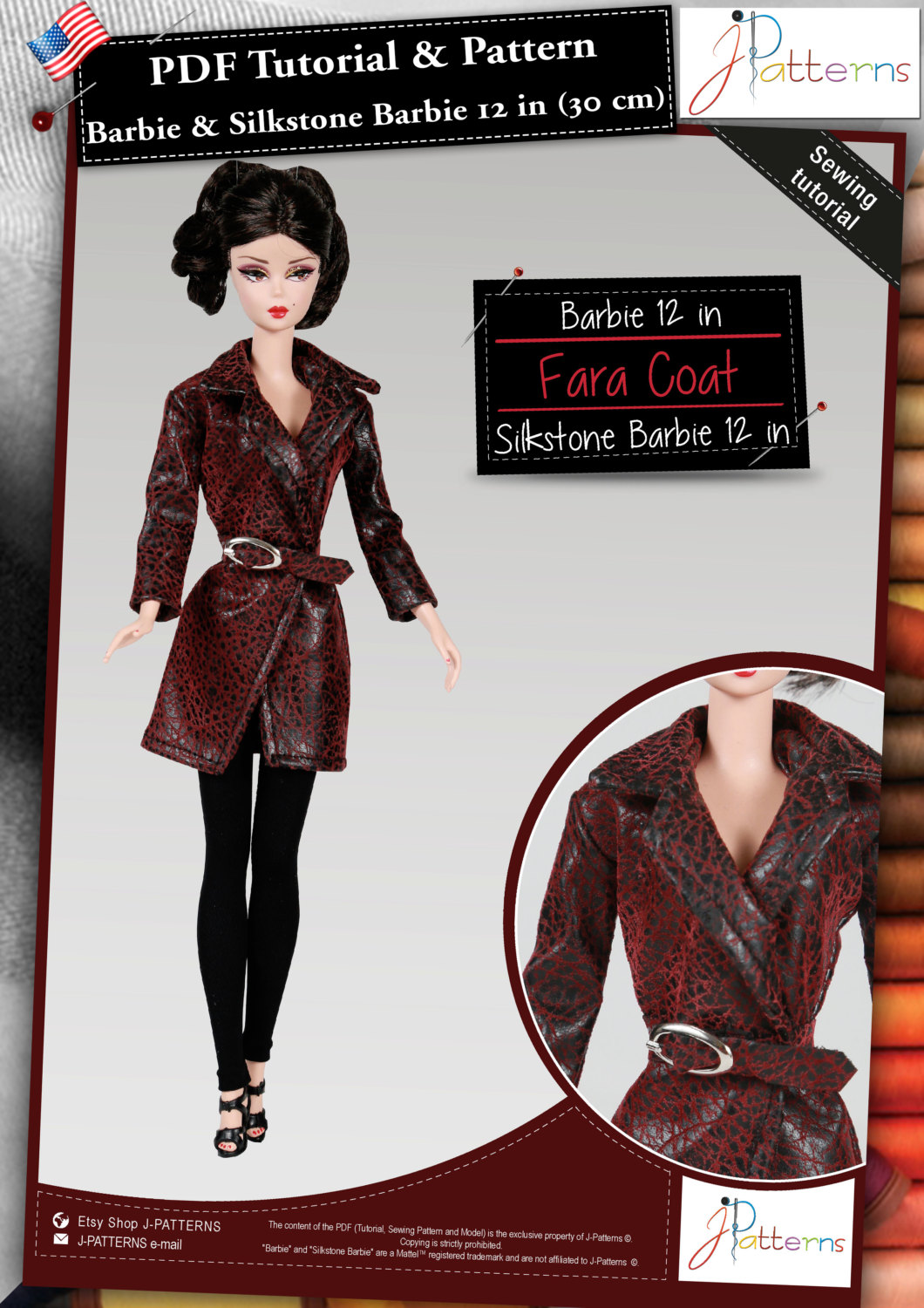 Barbie coat on sale pattern