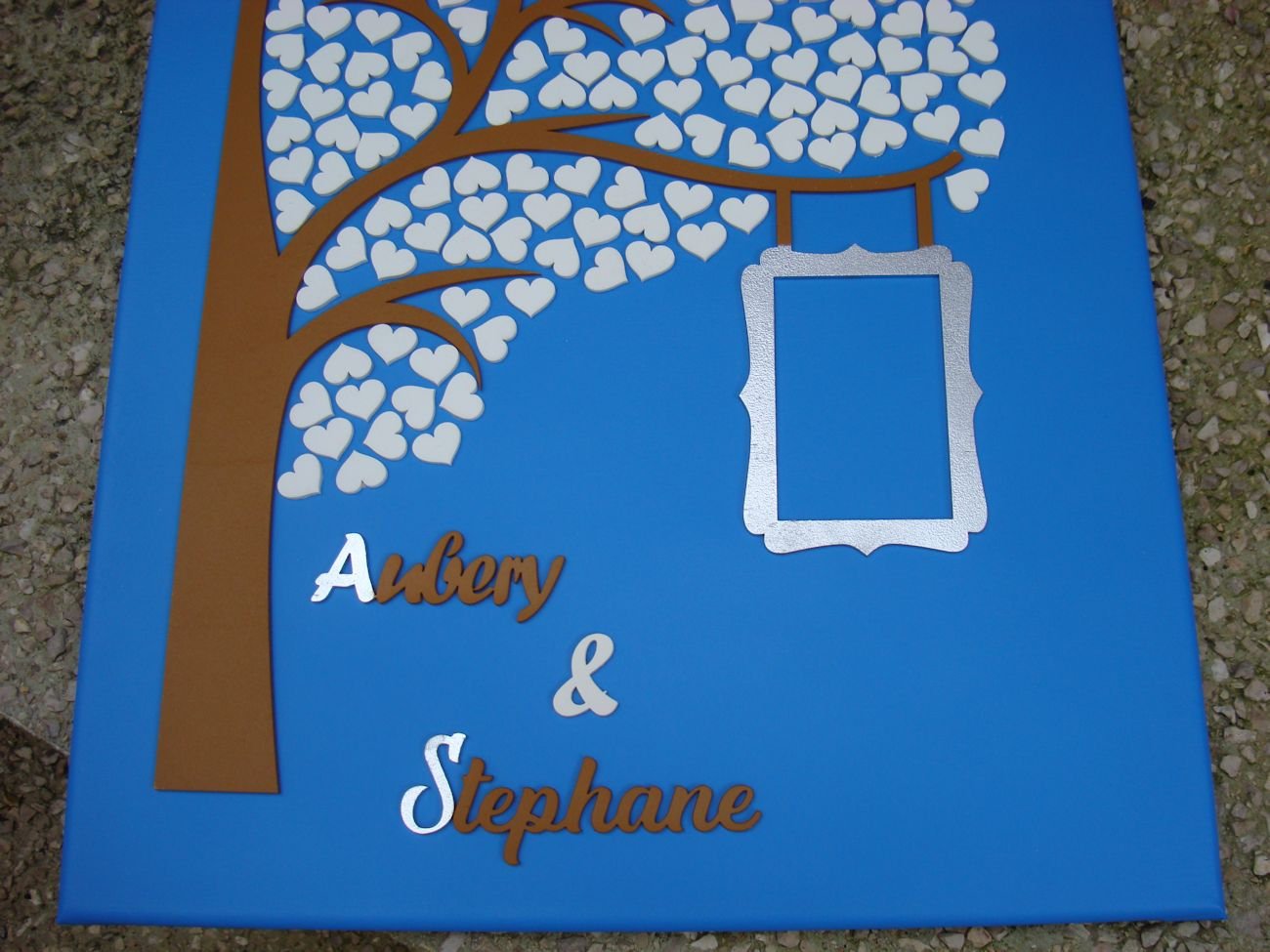Livre d’or 6 bois pour mariage, coeurs en bois livre d’or alternative