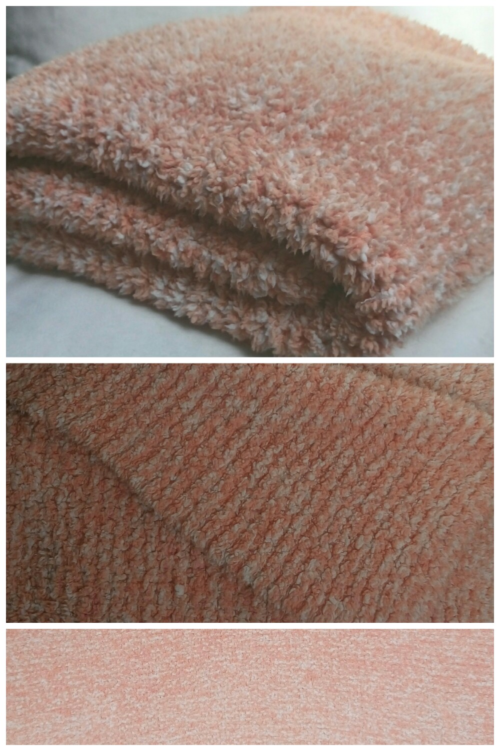 Couverture Bebe Epaisse Saumon Et Ecru En Laine Douce Tricot Accessoires Bebe Par Lydie Creativ
