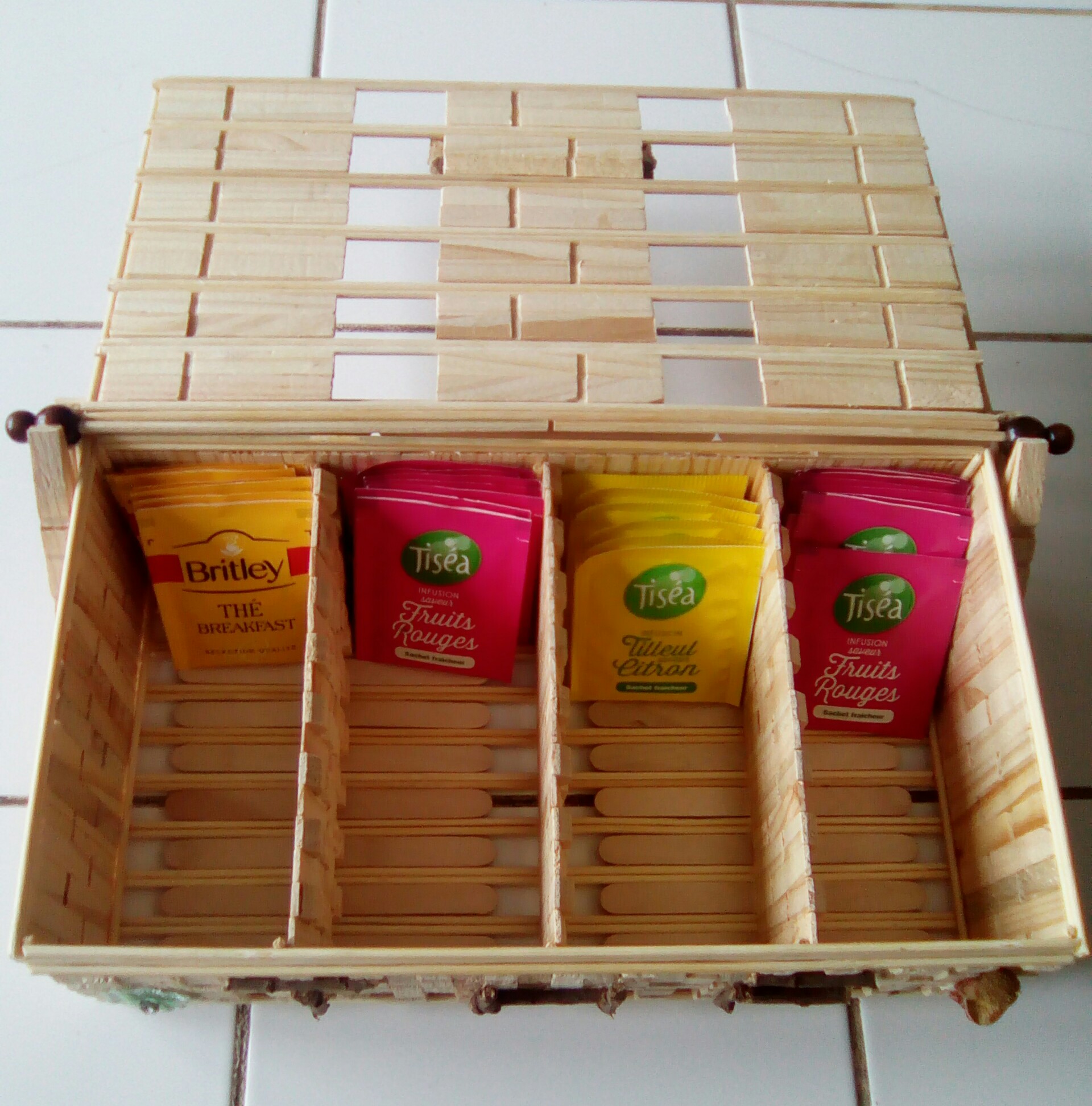 Boîte pour sachets de thé en bois : accessoires-autres-accessoires par