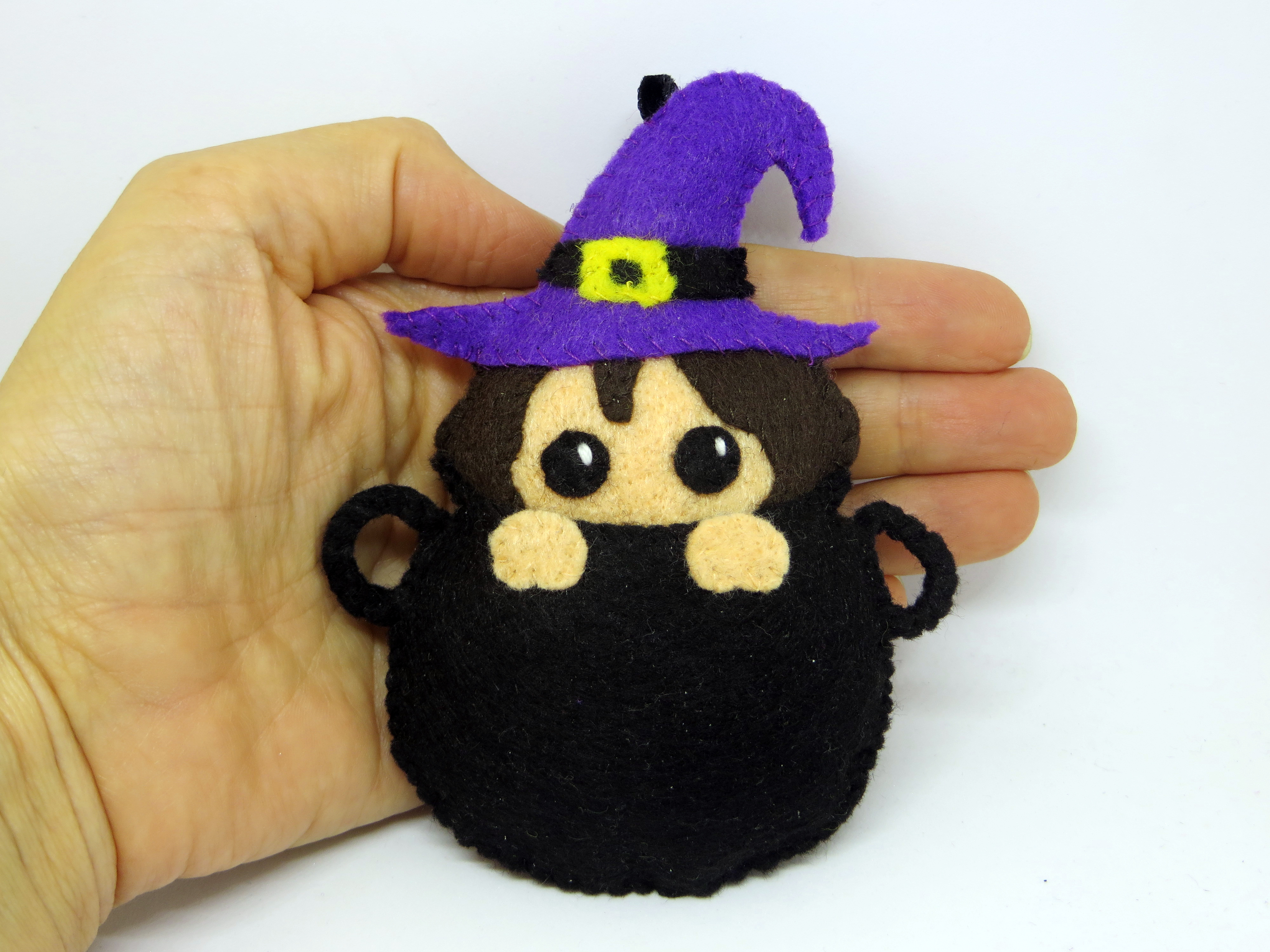 Miniature Halloween Chaudron Chapeau Balai sorcière POTION MAGIQUE décoration de maison de poupées 