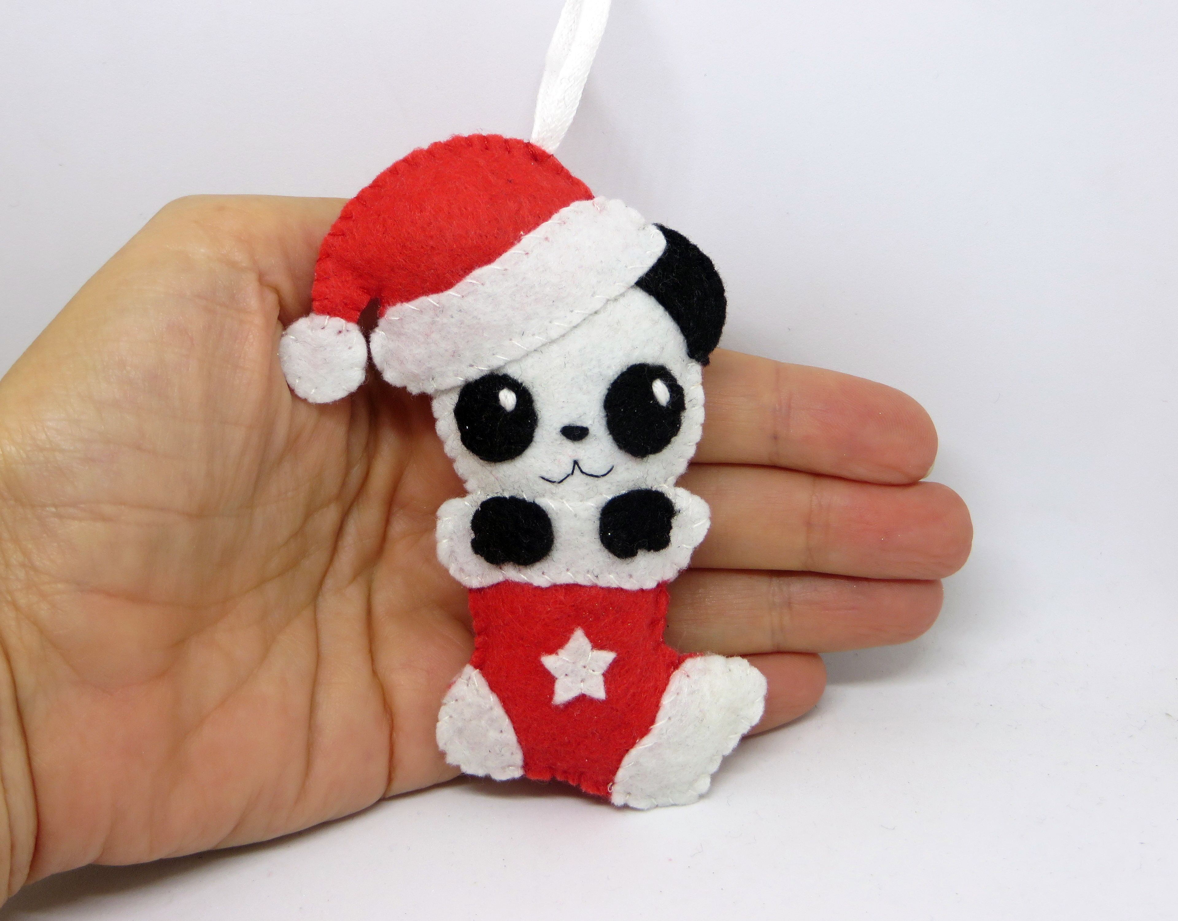 Verre babioles de Noël Pandarama Panda Avec Babiole Fantaisie Arbre de Noel Décoration