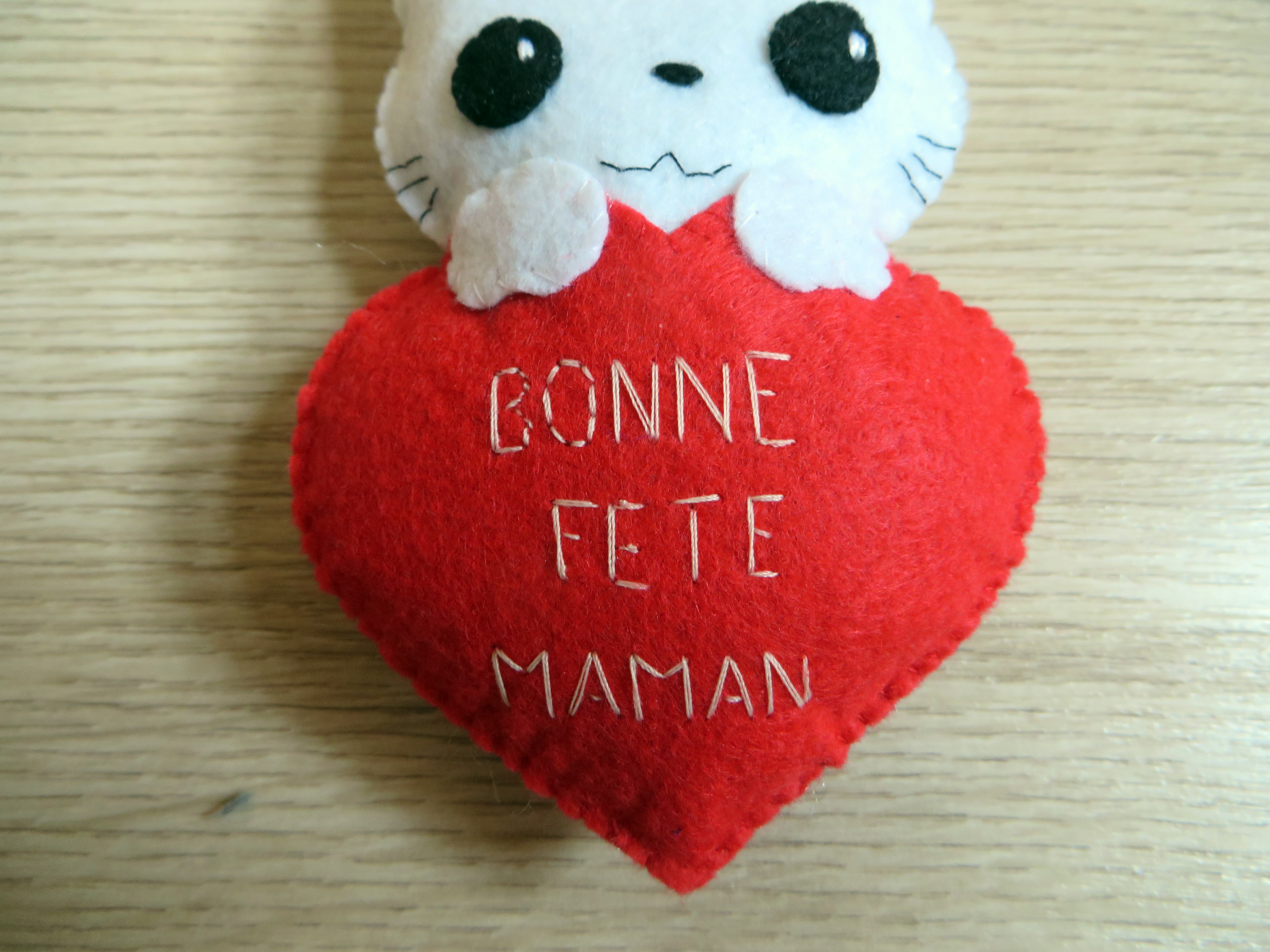 Jouet cœur pour chat, Made in France, fait-main