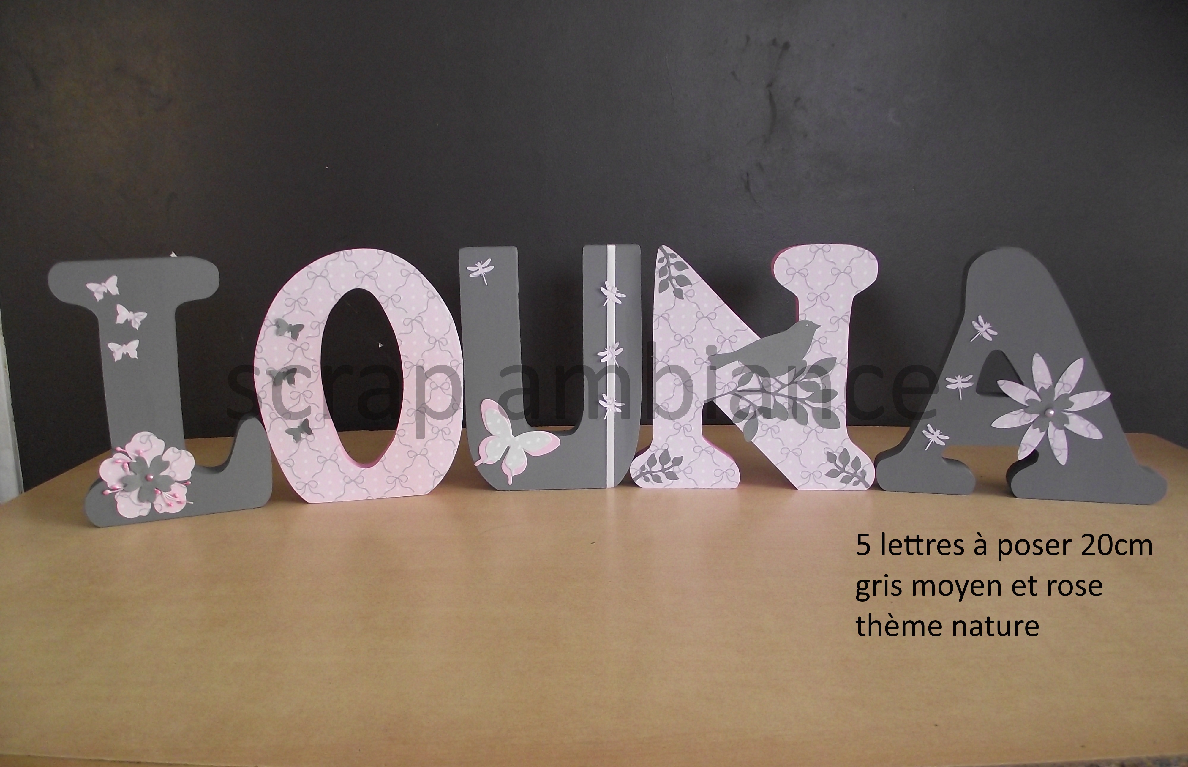 lettres en bois prenom