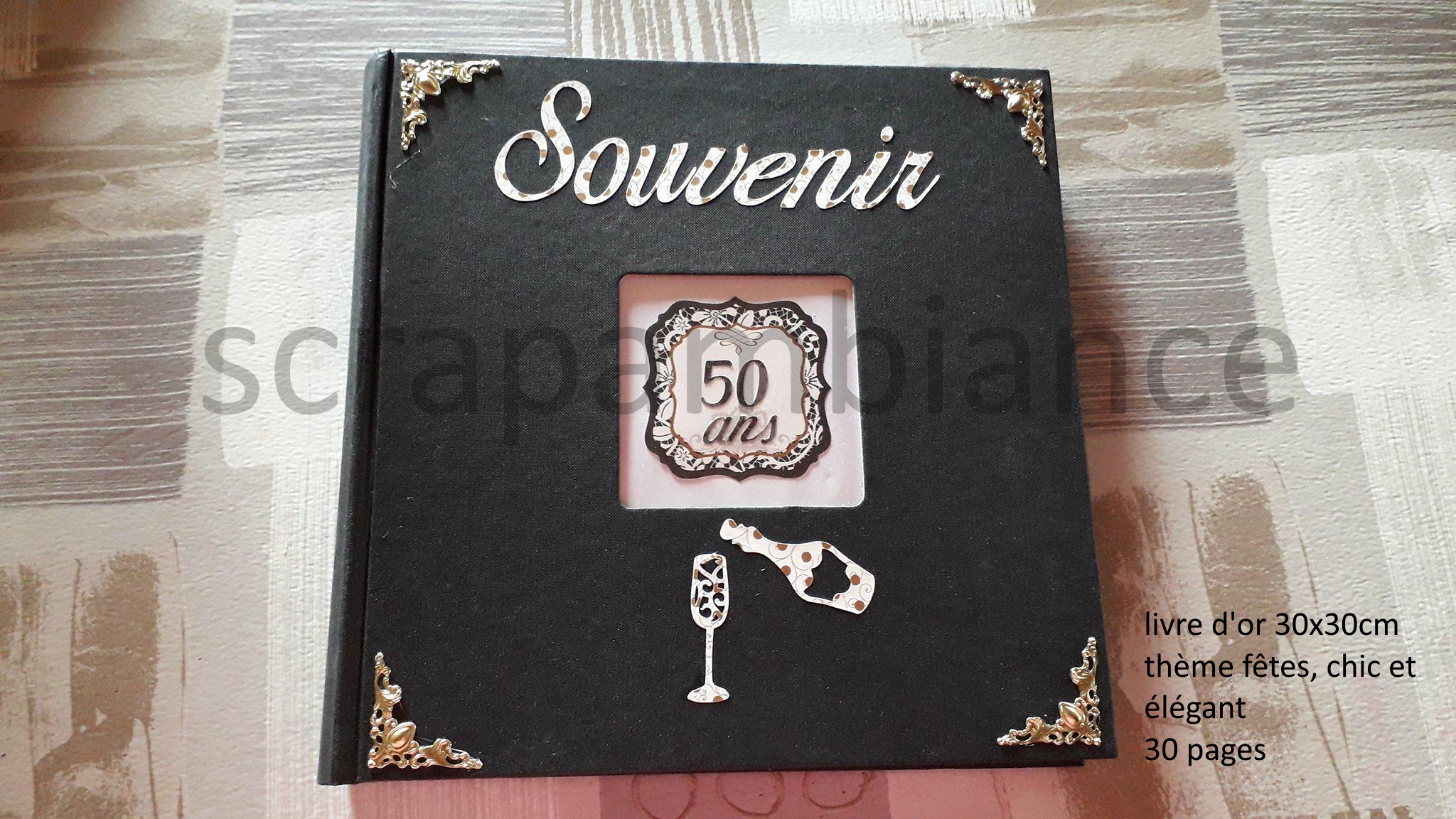 Livre D Or Theme Anniversaire 50 Ans Elegant Et Chic Enfants Cartes Faire Part Naissance Par Scrapambiance