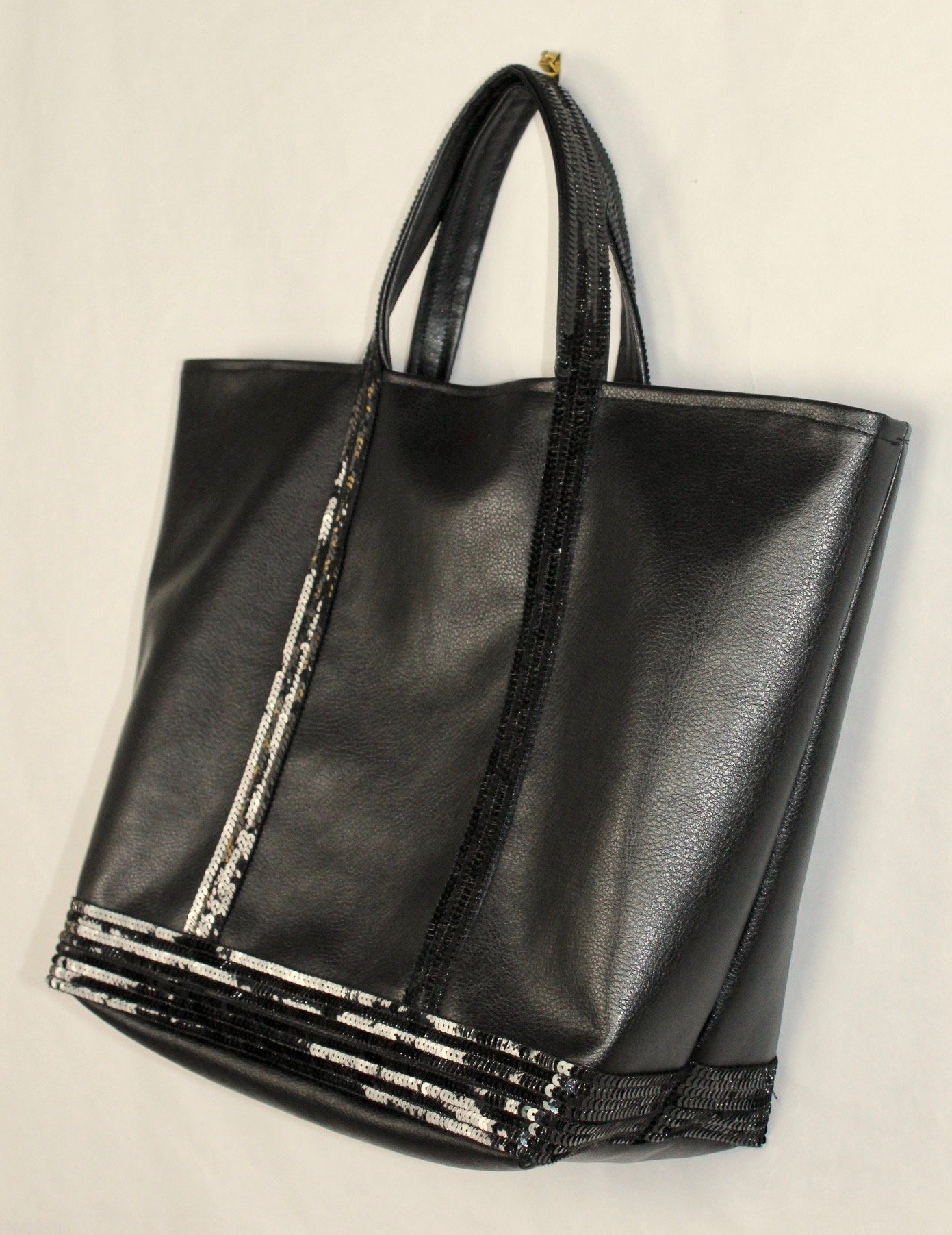 Sac à lunch faux cuir - Noir