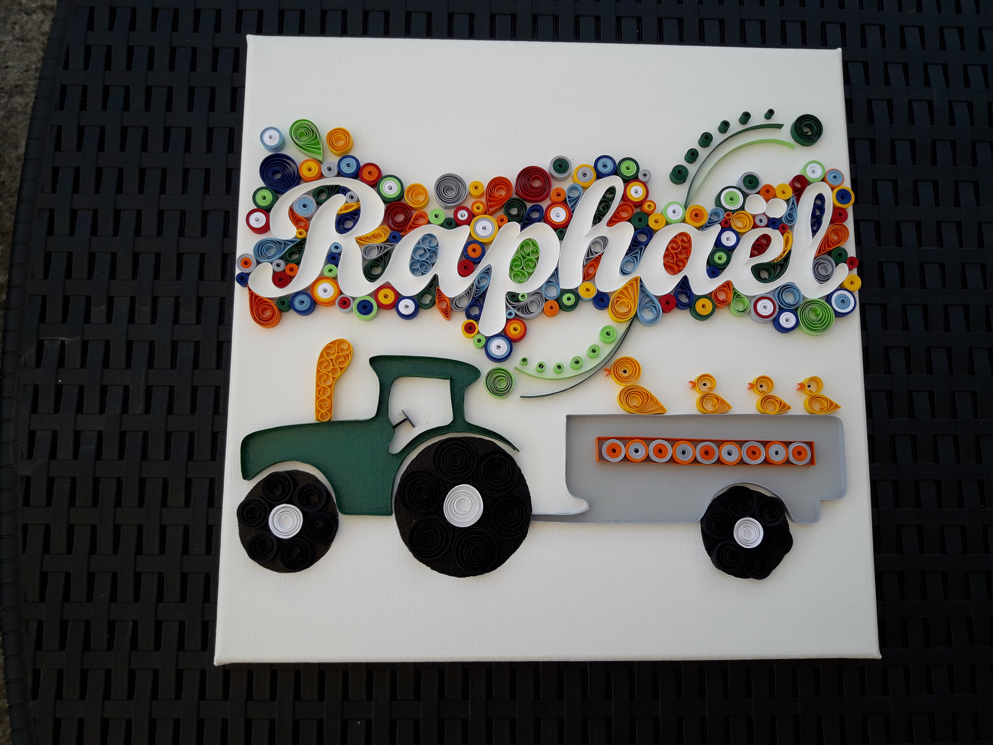 Cadre Prenom Raphael En Quilling Accessoires Enfant Par Crea Natou