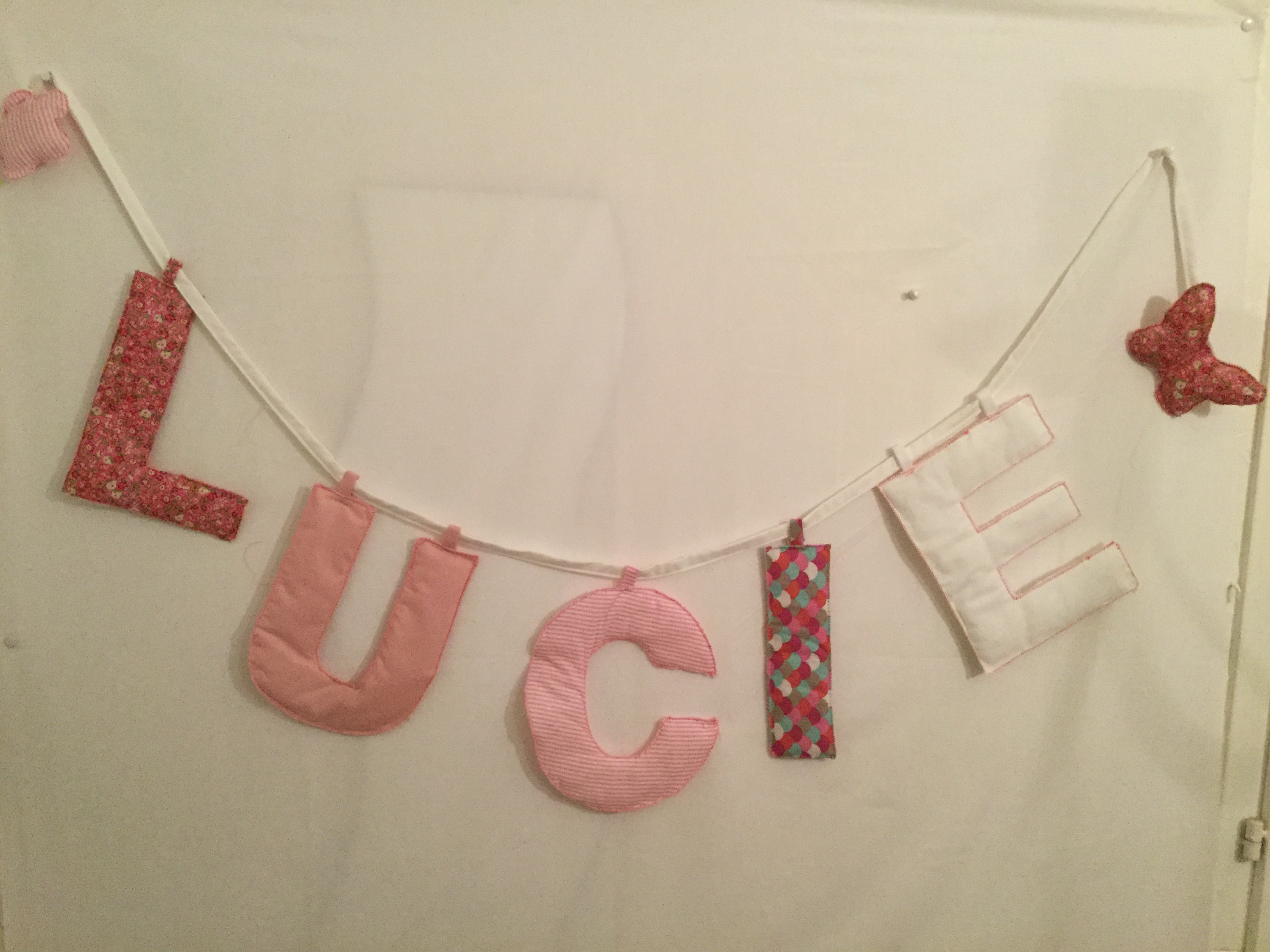 Guirlande Prenom Bebe En Tissu Accessoires Bebe Par Pilprenellenosdeuxunivers