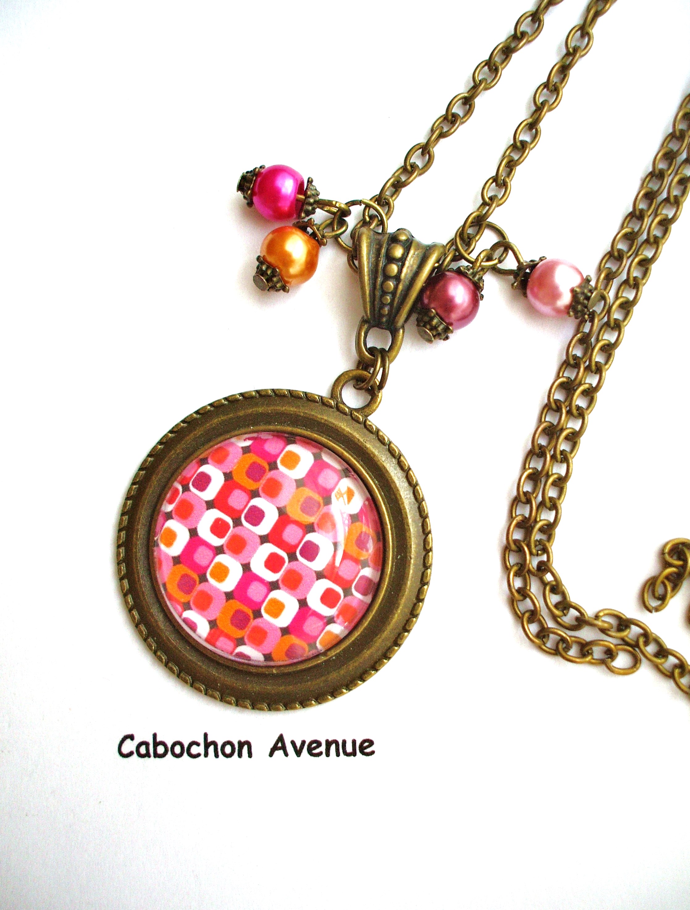 Collier Fantaisie Vintage – Pierre Naturelle – Bijou Rétro Pour Femme