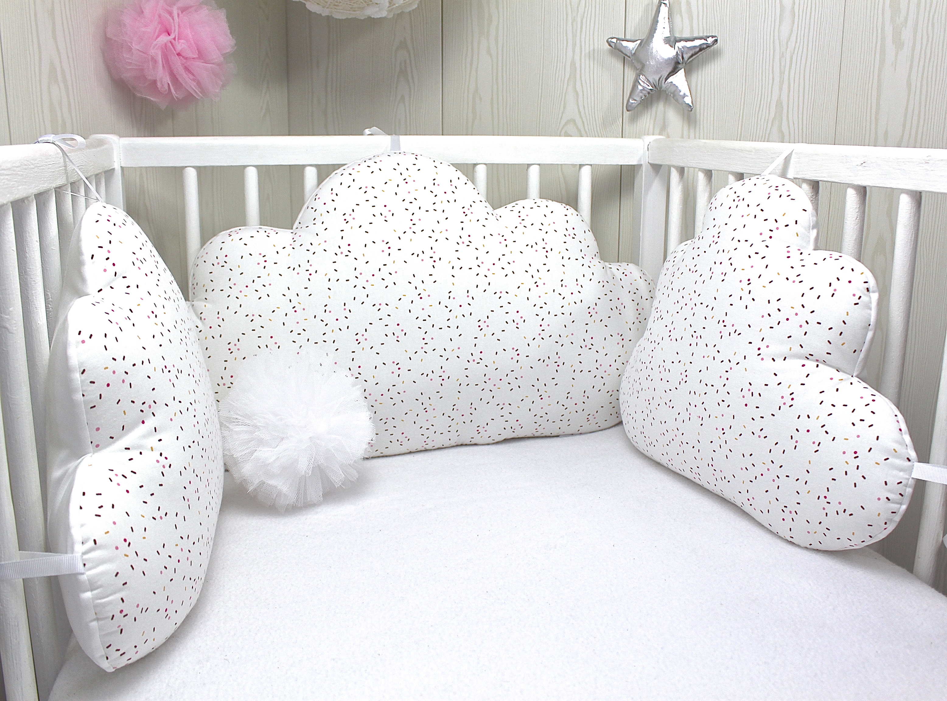 Tour De Lit Bebe Personnalise Pour Stephanie En 60cm Large 5 Coussins Lapin Blanc Etoile Et Nuage Accessoires Bebe Par Petitlion Tour De Lit Bebe Personnalise Pour Stephanie En 60cm Large 5 Coussins Lapin Blanc Etoile Et Nuage Accessoires Bebe Par Petitlion