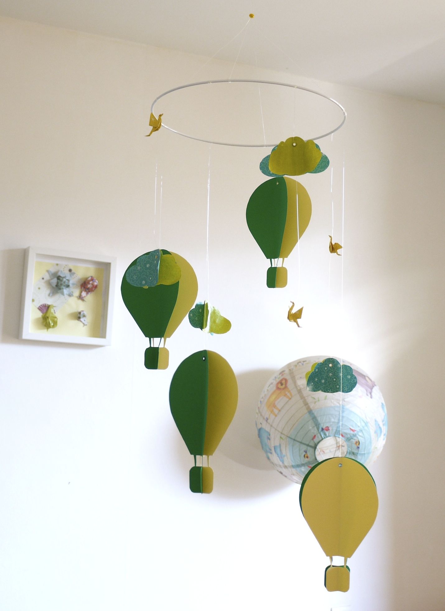 Mobile Bebe Origami Papier Suspension En Spirale Chambre Bebe Montgolfiere Oiseau Nuage Vert Jaune Babyshower Accessoires Bebe Par Parisdepapiers Mobile Bebe Origami Papier Suspension En Spirale Chambre Bebe Montgolfiere Oiseau Nuage Vert Jaune Babyshower Accessoires Bebe Par Parisdepapiers