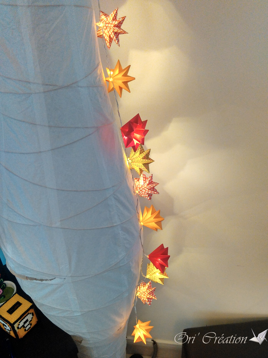 Guirlande lumineuse en origami par oricreation
