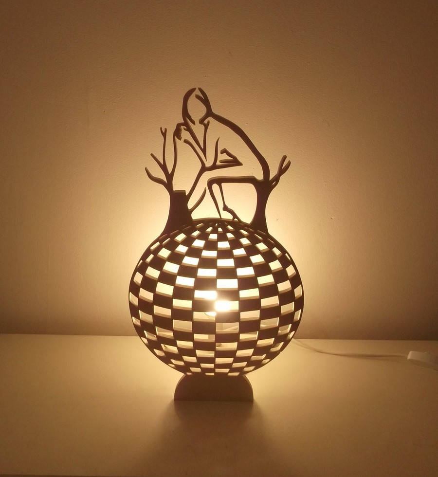 En Lampe À Poser Artisanale Bois Peuplier SUMVpjLqzG