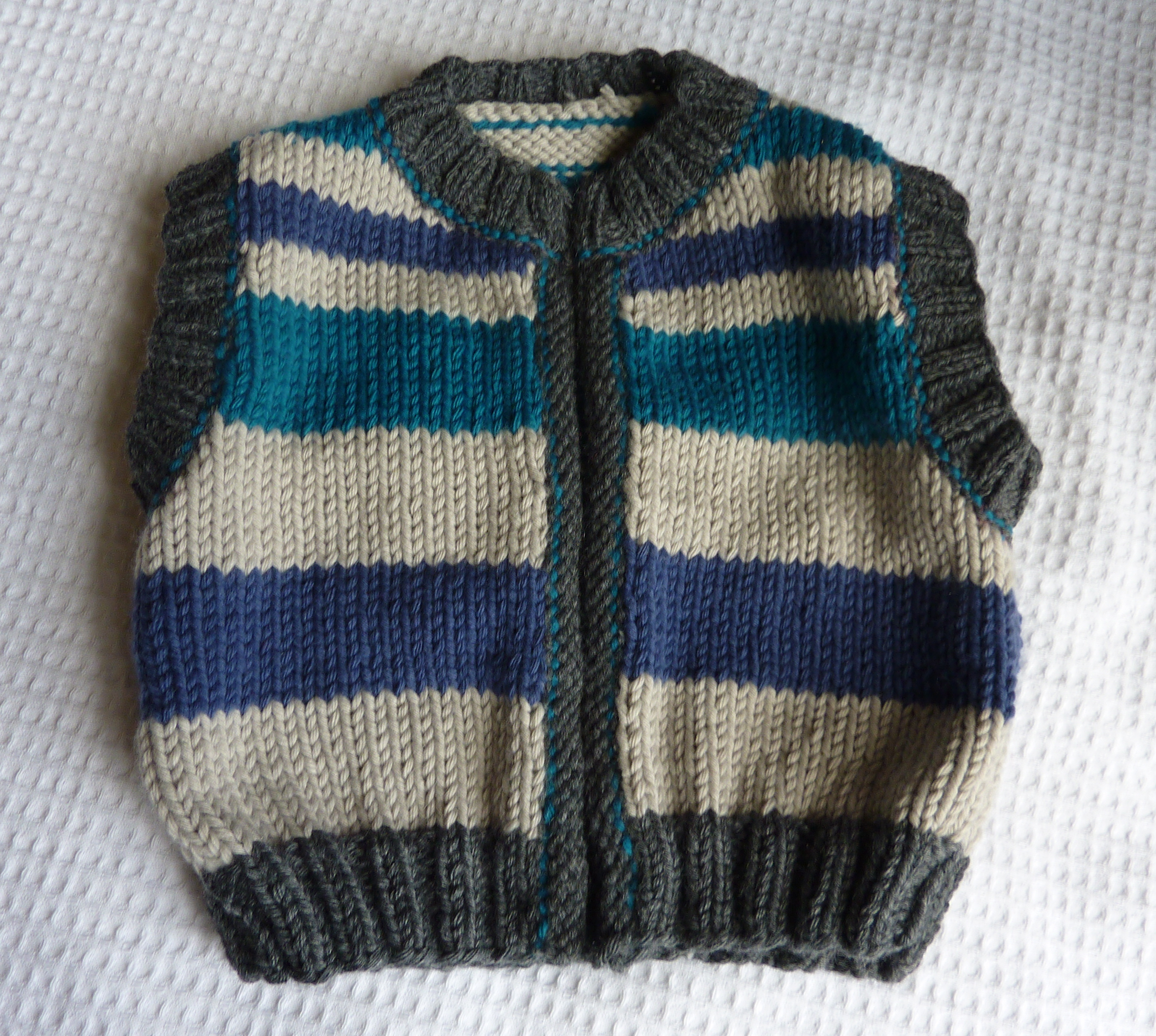 Gilet Raye Sans Manches Bebe Garcon Laine Melangee Taille 6 Mois Mode Enfant Par Abracadafil