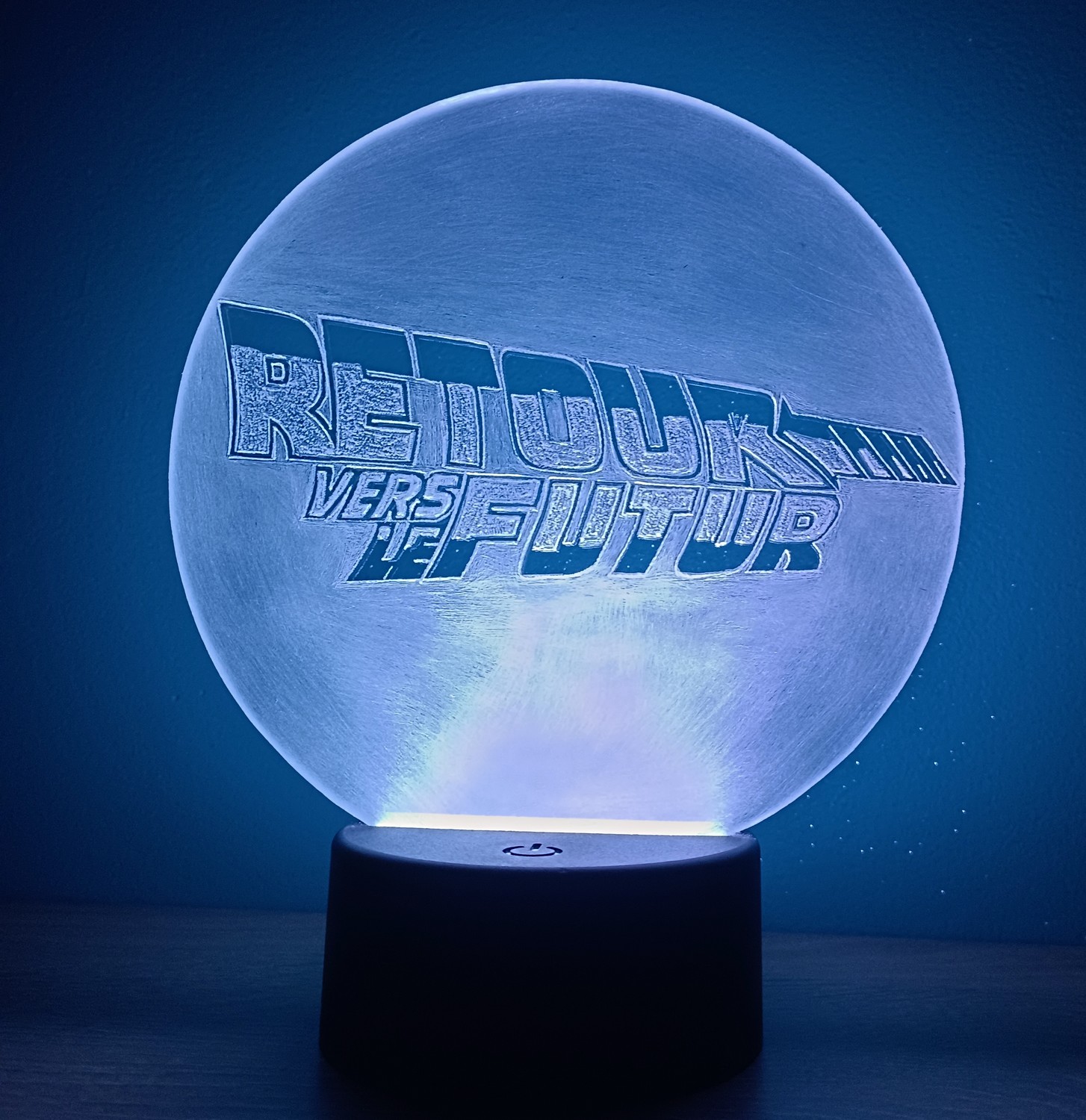 Lampe 3d - retour vers le futur