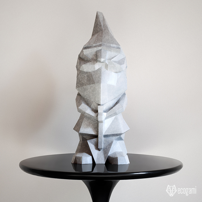 Projet diy papercraft: statue de moai : sculpture par ecogamishop