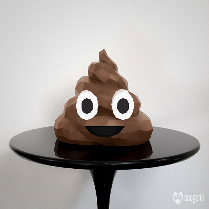 Projet Diy Papercraft Sculpture De Caca Emoji Sculpture Par Ecogamishop