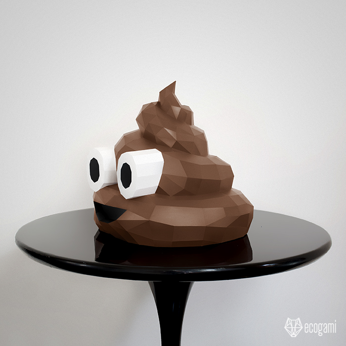 Projet Diy Papercraft Sculpture De Caca Emoji Sculpture Par Ecogamishop