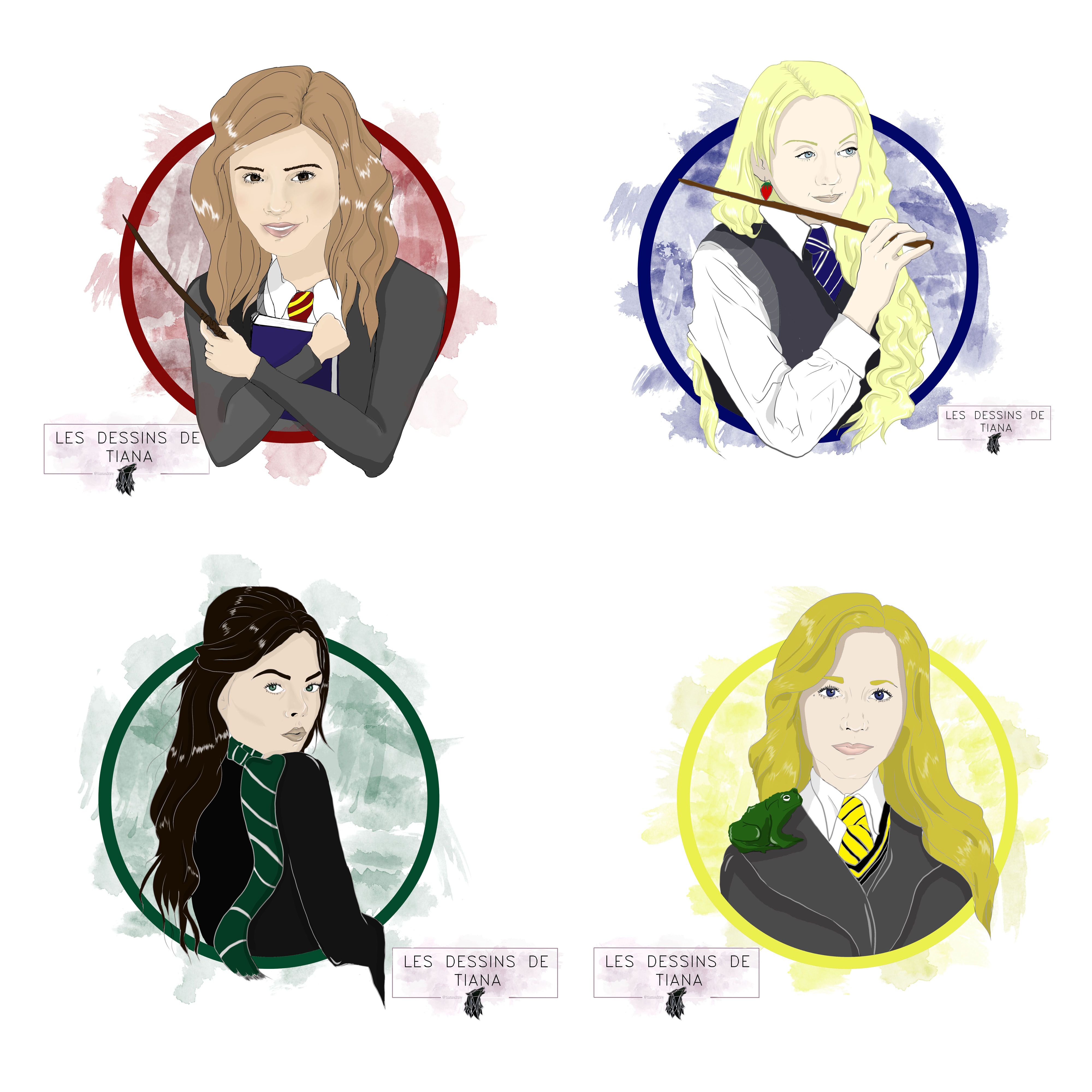 Portrait personnalise style poudlard a4 (harry potter ...