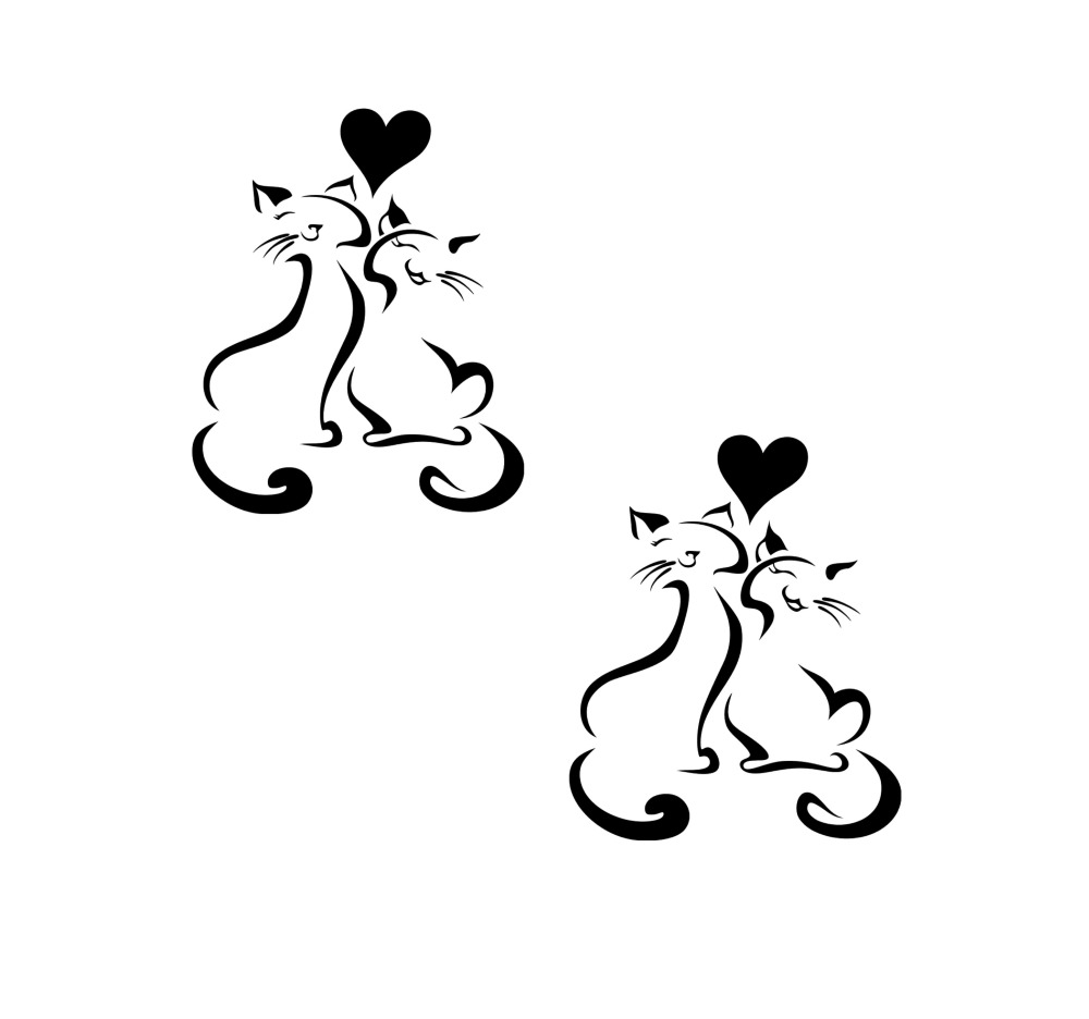 Flex 5cm 2 Chats Amoureux Animaux Par Alowai Flex 5cm 2 Chats Amoureux Animaux Par Alowai