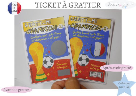 Ticket Carte A Gratter Annonce Grossesse Modele Champion Speciale Coupe Du Monde Texte Cache Bebe Est En Route Papeterie Cartes St Valentin Par Joyeuxpapier Ticket Carte A Gratter Annonce Grossesse Modele Champion Speciale Coupe Du Monde Texte Cache Bebe Est En Route Papeterie Cartes St Valentin Par Joyeuxpapier