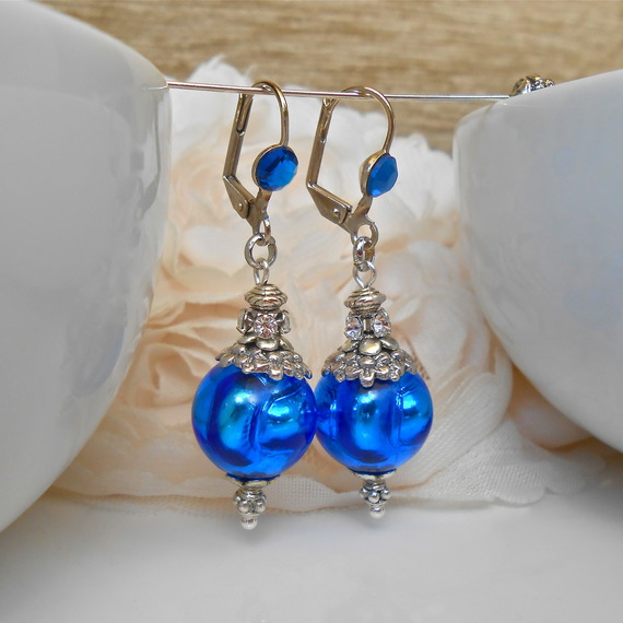 Boucles D'oreilles Dormeuses Pendantes - Argentées, Ovales 7 Cm, Fantaisie Femme