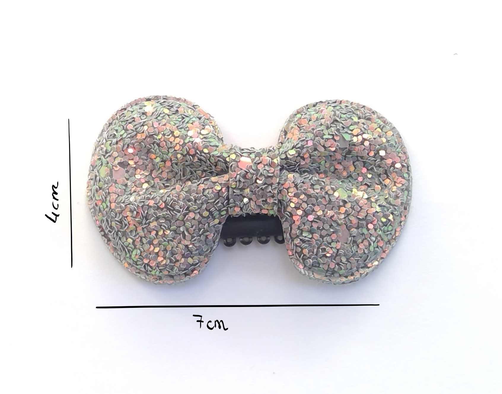 Barrette Anti Glisse Pour Bebe Ou Petite Fille Nœud Paillete Gris Accessoires Accessoires Pour Cheveux Par Liazou