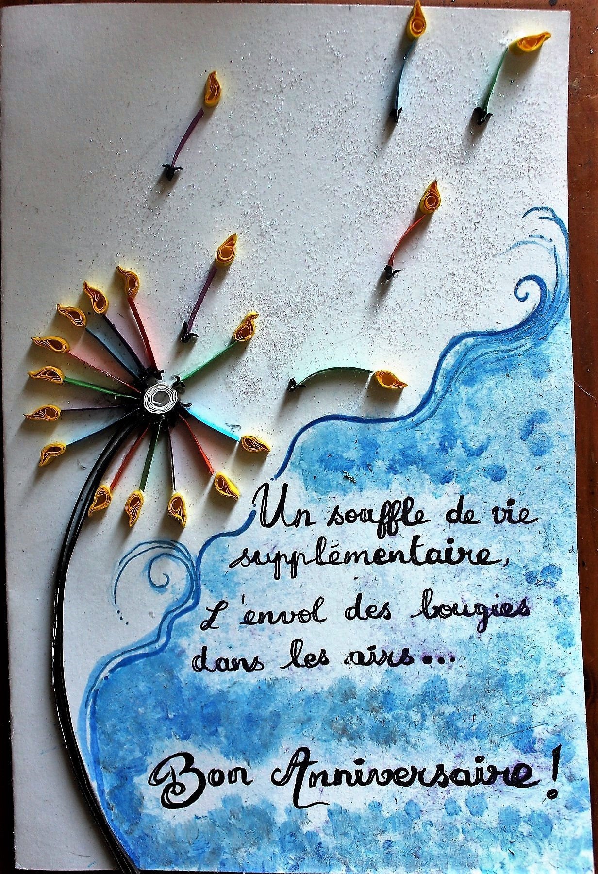 Carte D Anniversaire En Quilling Par L Art Aux Heures Art Ose Carte D Anniversaire En Quilling Par L Art Aux Heures Art Ose