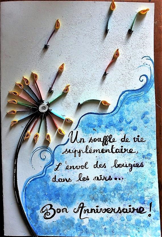 Carte D Anniversaire En Quiling Et Peinture Art Collages Par L Art Aux Heures Art Ose Carte D Anniversaire En Quiling Et Peinture Art Collages Par L Art Aux Heures Art Ose