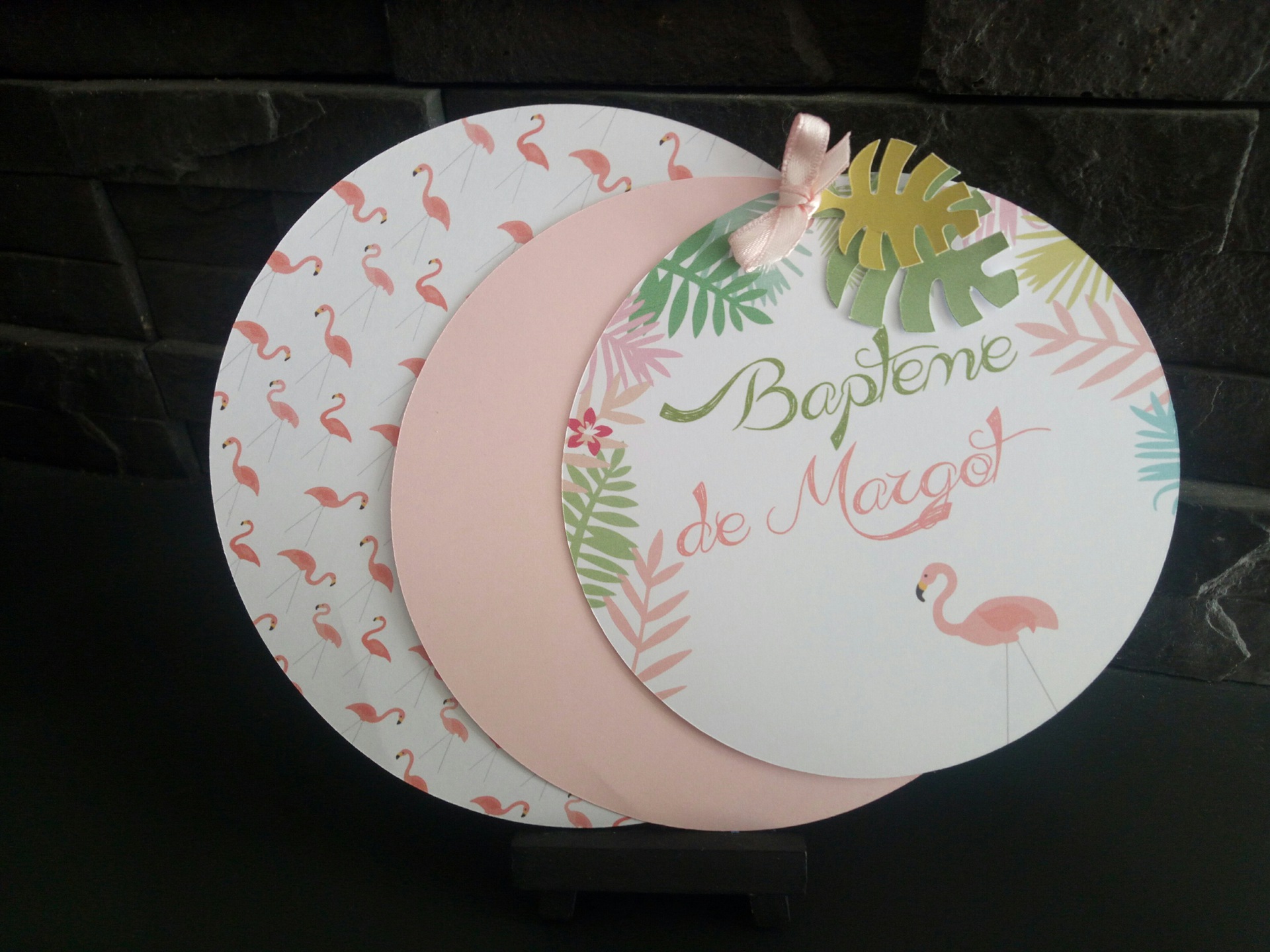 Faire Part Ronds Bapteme Anniversaire Mariage Communion Fille Theme Flamant Rose Par Creasabflower Faire Part Ronds Bapteme Anniversaire Mariage Communion Fille Theme Flamant Rose Par Creasabflower