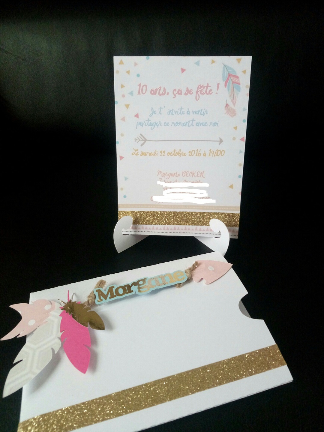 Carte Pochette Invitation Anniversaire Fille Tribal Par Creasabflower