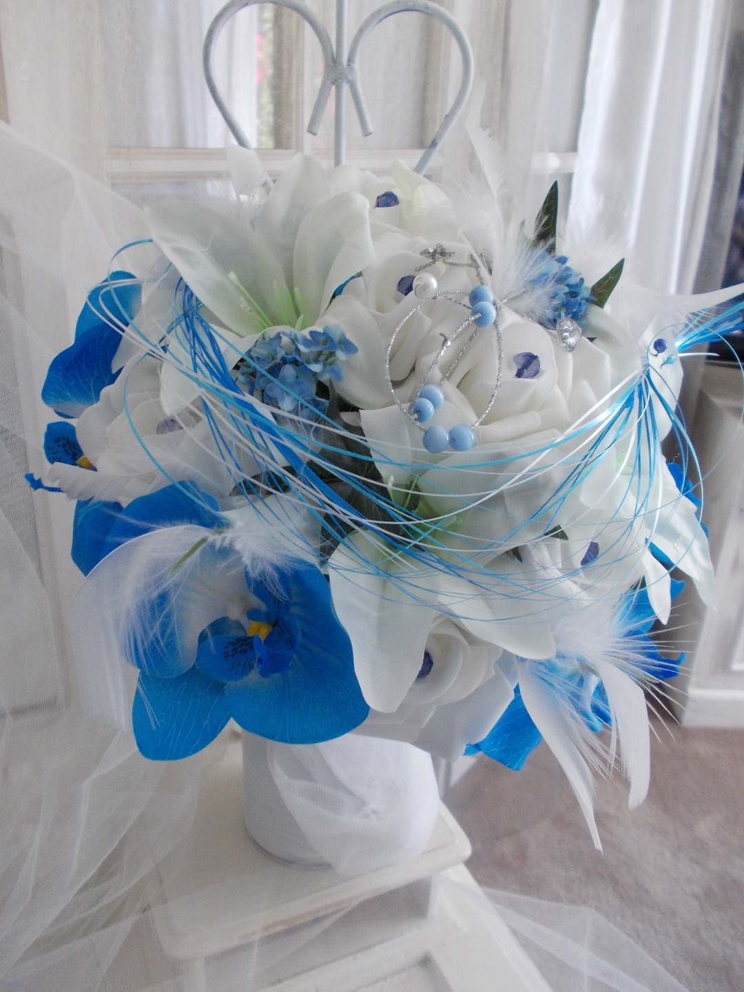 Bouquet de mariée bleu mer orchidées : accessoires-autres-accessoires par  mariage