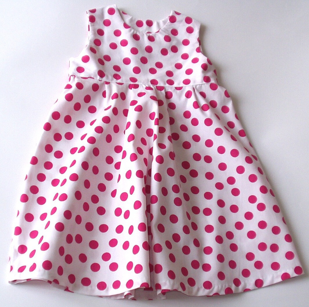 Robe Bebe Blanche Avec Des Pois Rose Enfants Mode Bebe Fille Par Tresoria