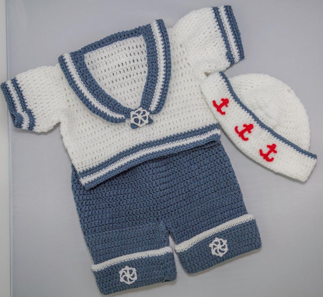 Ensemble Bebe Crochet 6 Mois Haut Bermuda Et Bonnet Accessoires Bebe Par Beanice