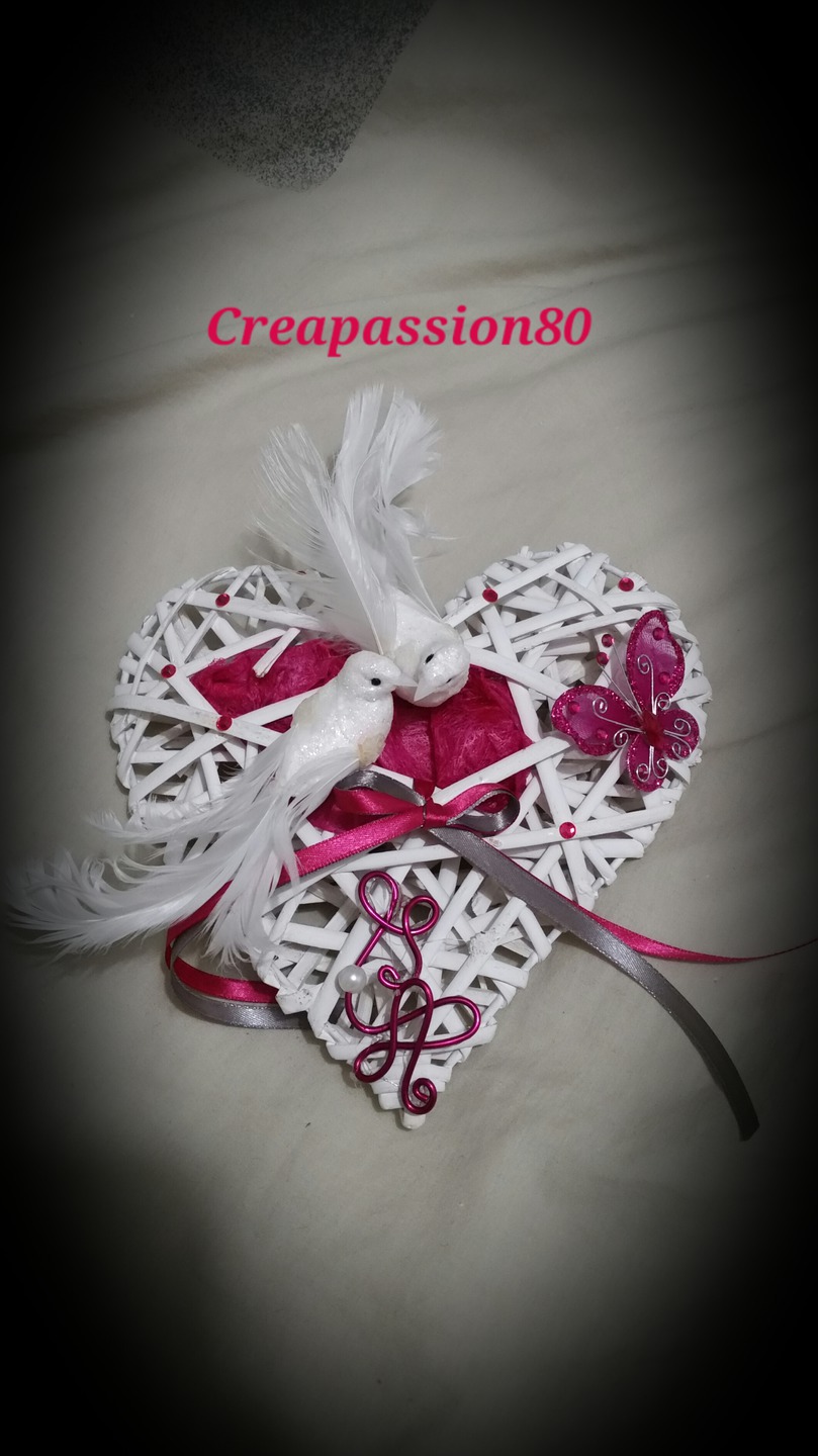 Coussin D Alliance Th Me Colombe Amour Fushia Et Blanc Coussin D Alliance Th Me Colombe Amour Fushia Et Blanc