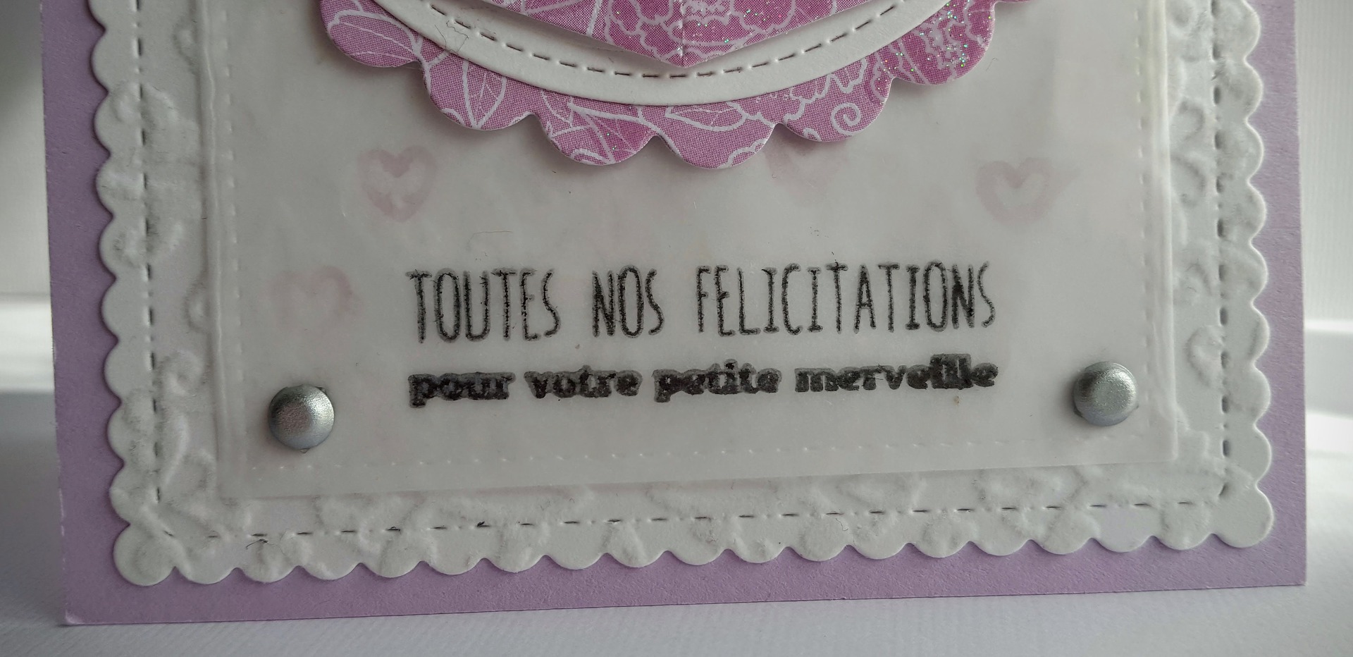 Carte Felicitations Naissance Bebe Fille Lapin Tons Violets Par Laetitiaachir