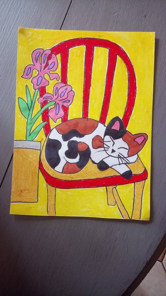 Dessin Chat Qui Dort Sur Une Chaise Illustrations Dessins Par Eliecreation