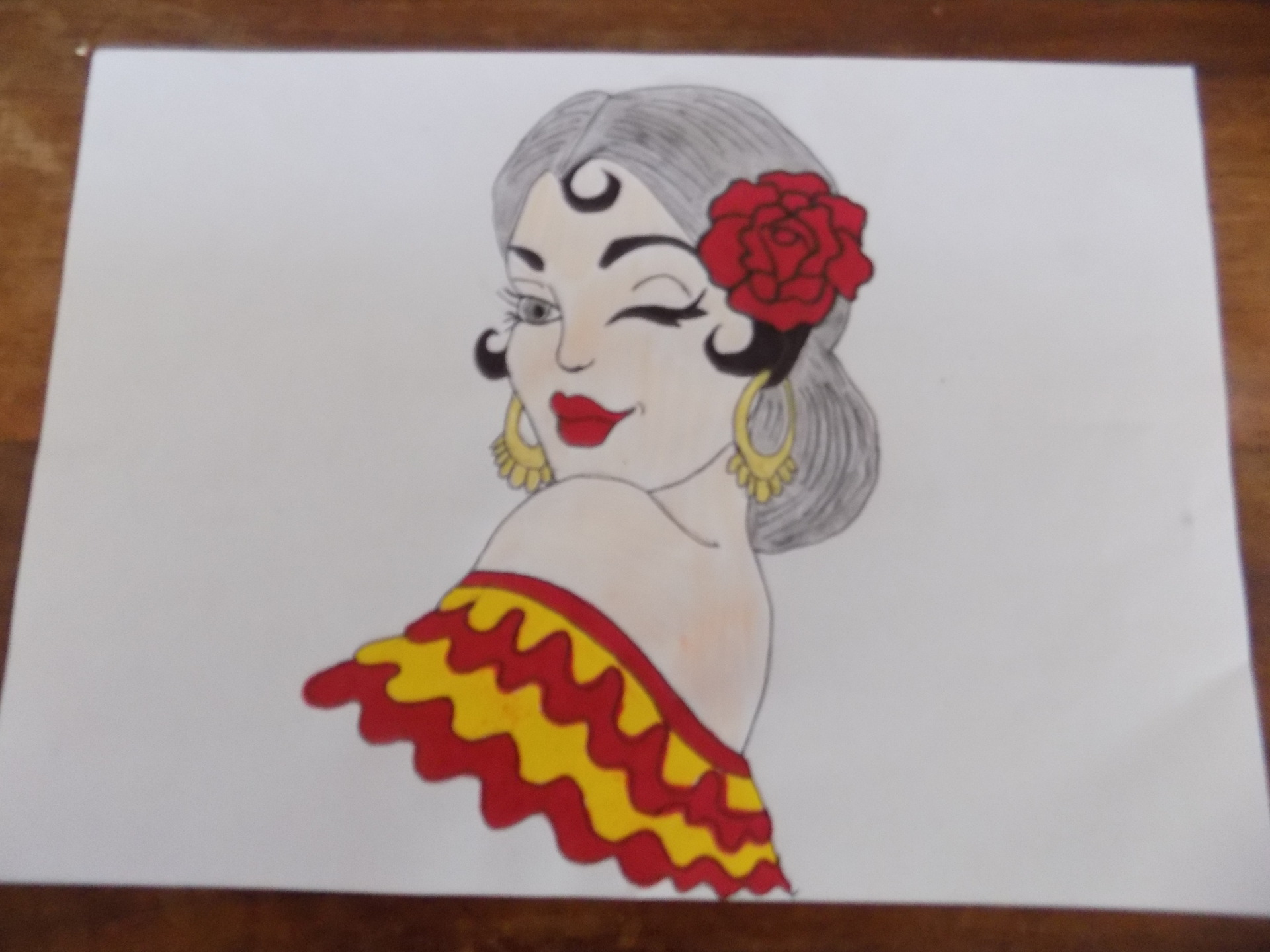 Dessin D espagnol Dessins femme espagnol : illustrations-dessins par eliecreation