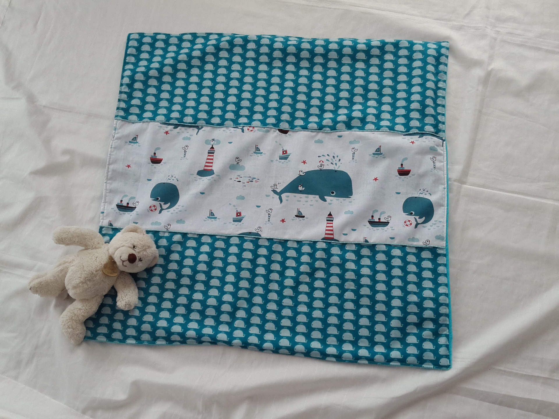 Couverture Bebe En Tissus Minkee Et Coton Theme Marin Enfants Puericulture Par Bobinedamour