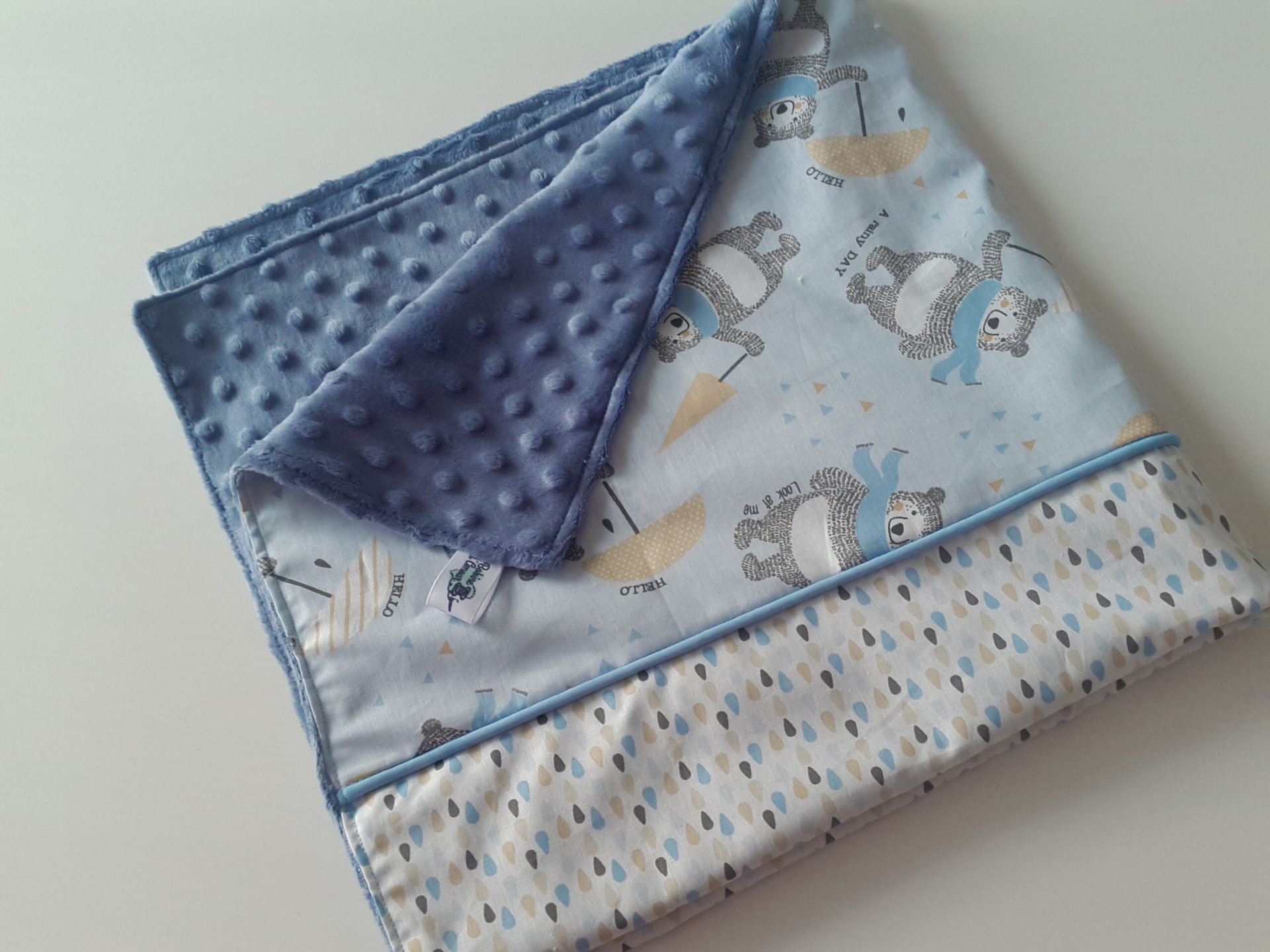 Grande couverture bébé ultra-douce personnalisée prénom et motif